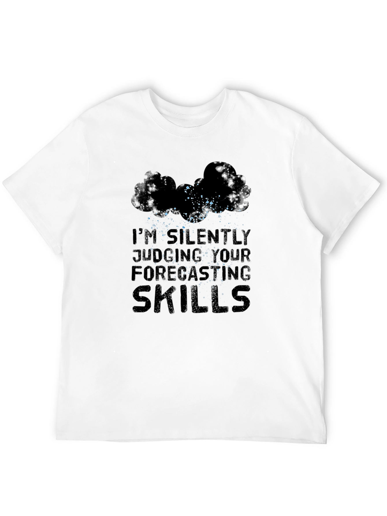 Black Humorous Weather Forecasting T-Shirt view 12