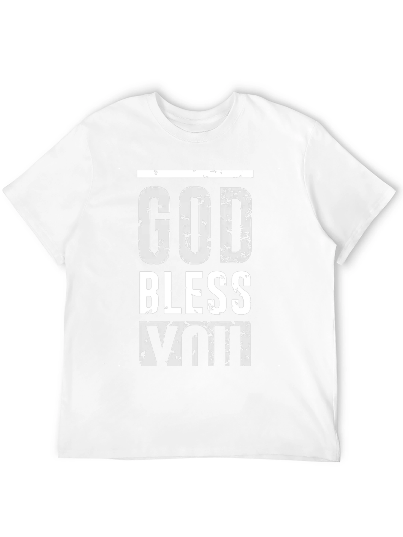 Black God Bless You Graphic Print Black T-Shirt view 12