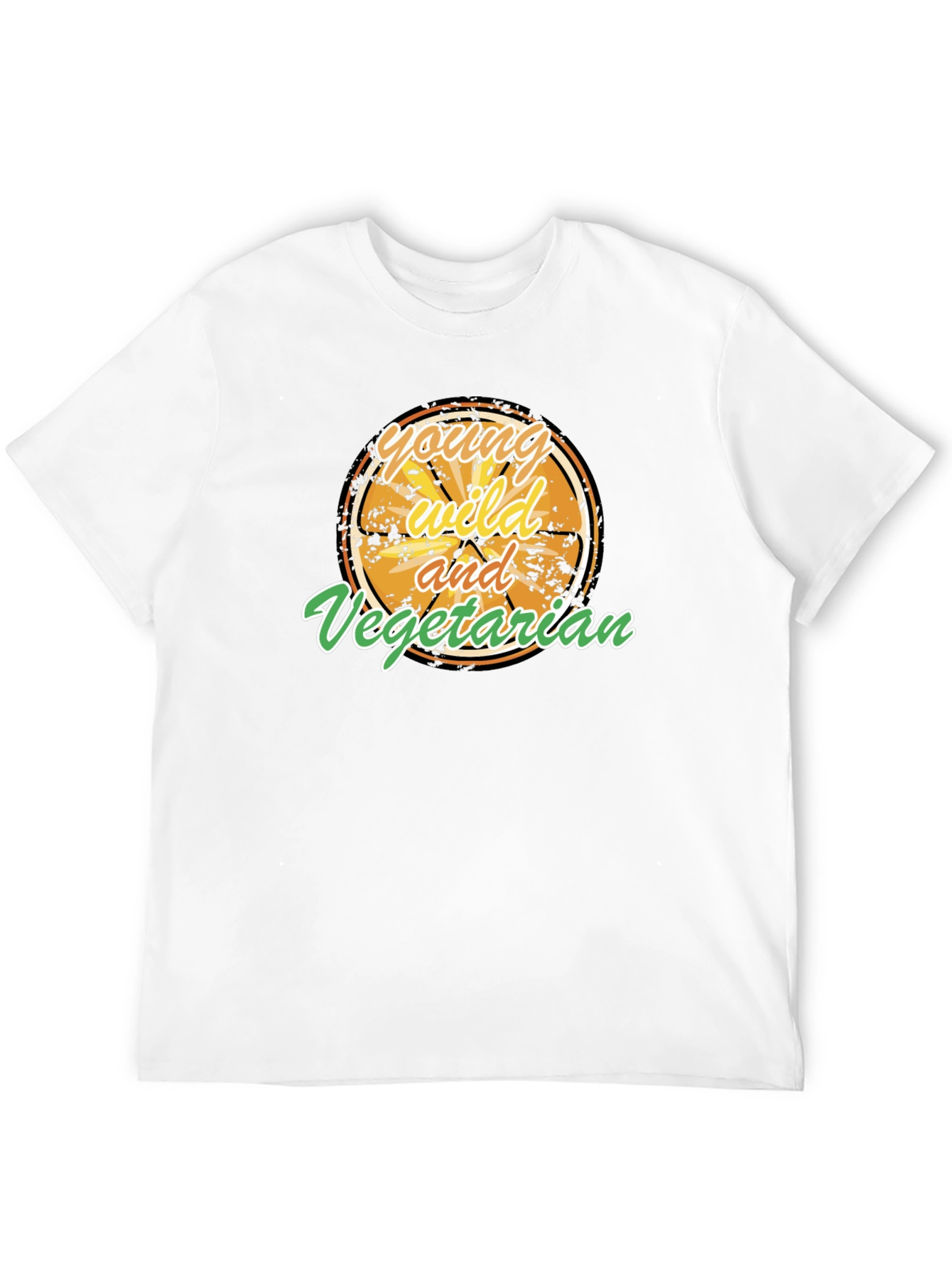 Black Young Wild and Vegetarian Graphic T-Shirt view 12