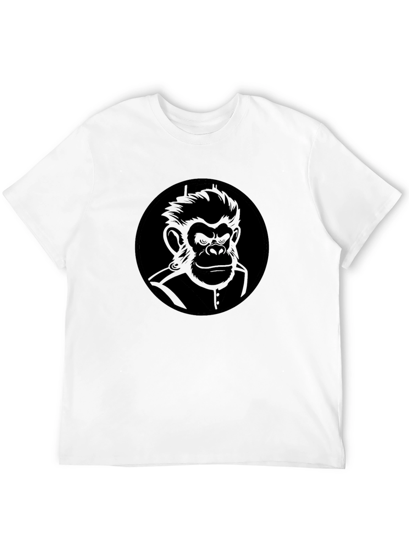 Black Bold Ape Graphic Tee - Black Crew Neck Shirt view 12