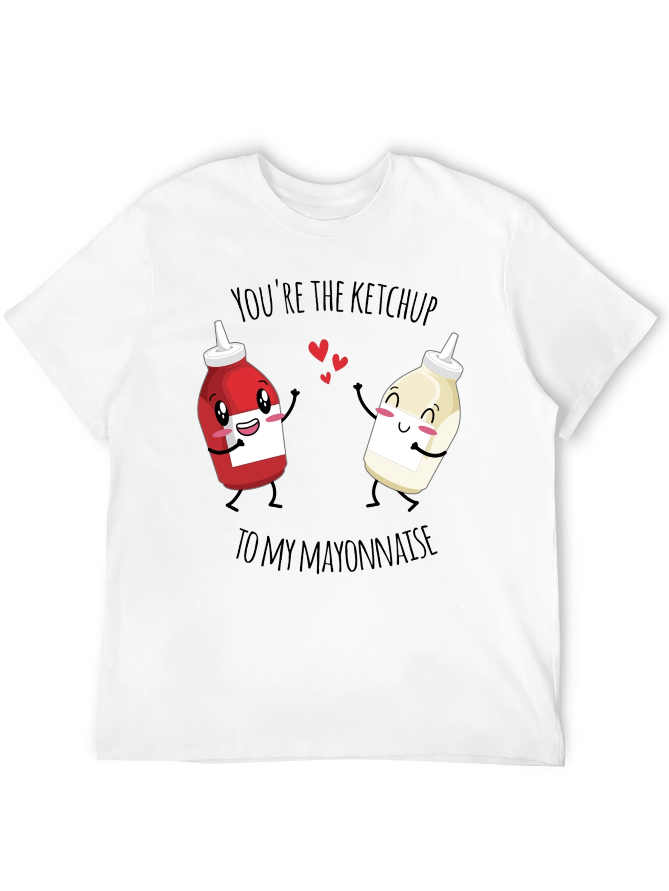 Black Ketchup to My Mayonnaise Graphic Tee - Cute Couples Shirt view 12