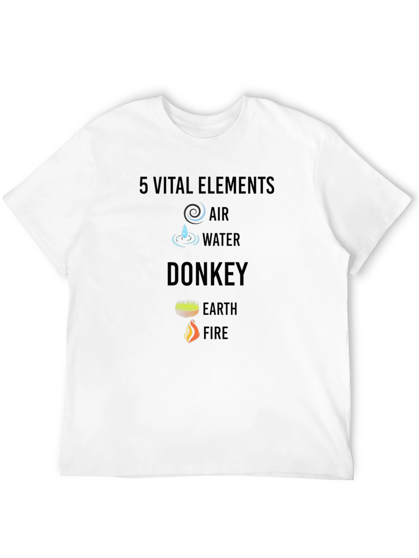 Black 5 Vital Elements Funny T-Shirt view 12