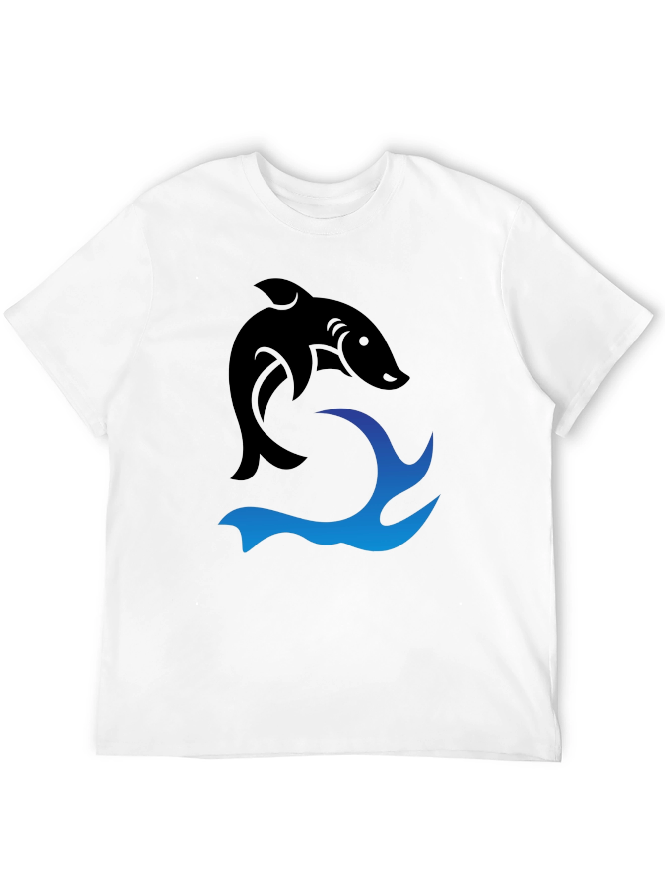 Black Black Shark Wave Graphic Tee view 12