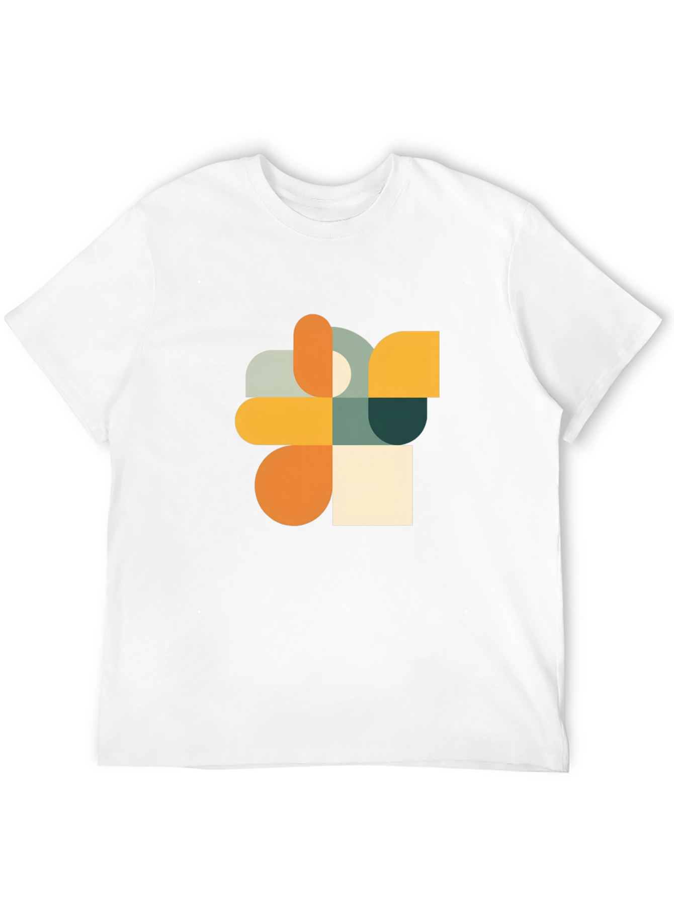 Black Modern Geometric Art Black T-Shirt view 12