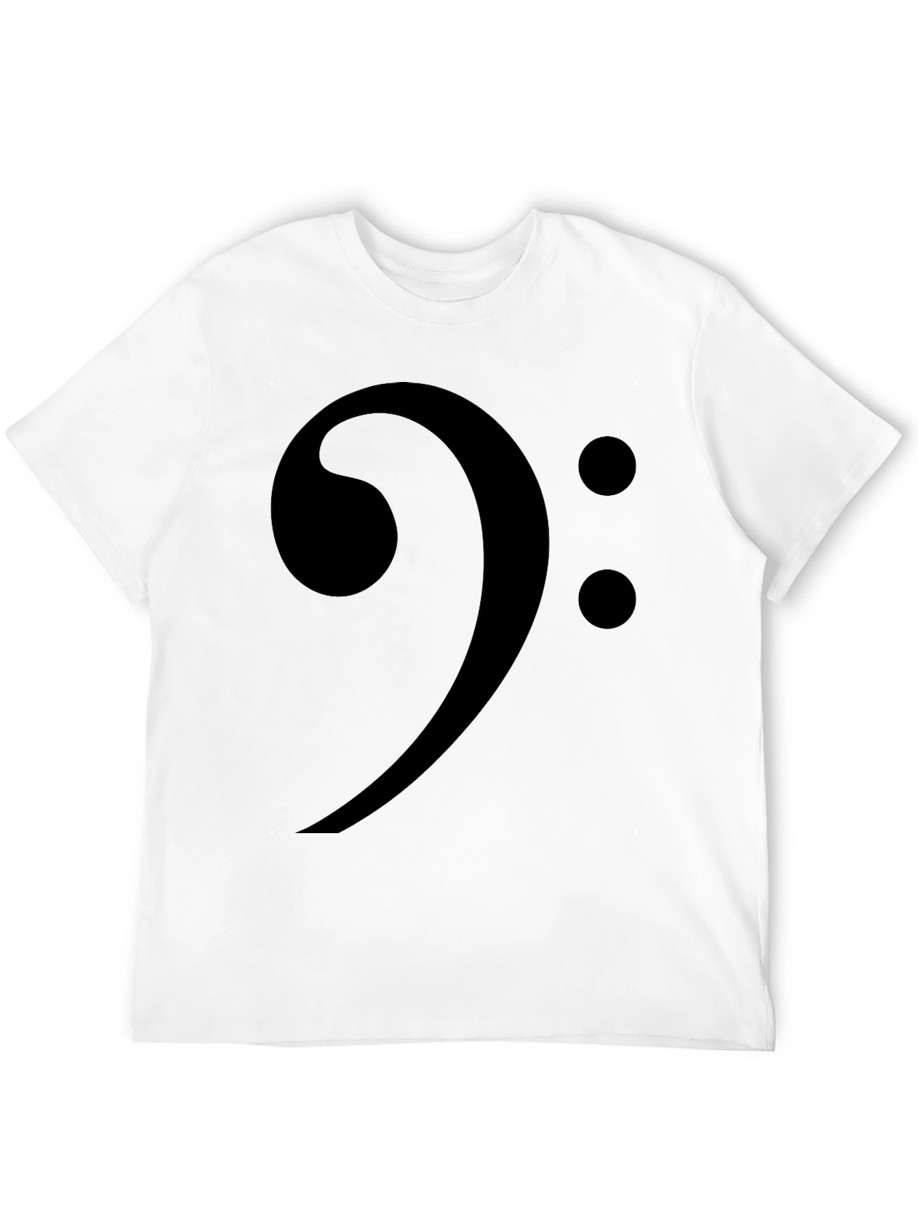 Black Bass Clef Black Graphic Tee - Music Lover Shirt view 12