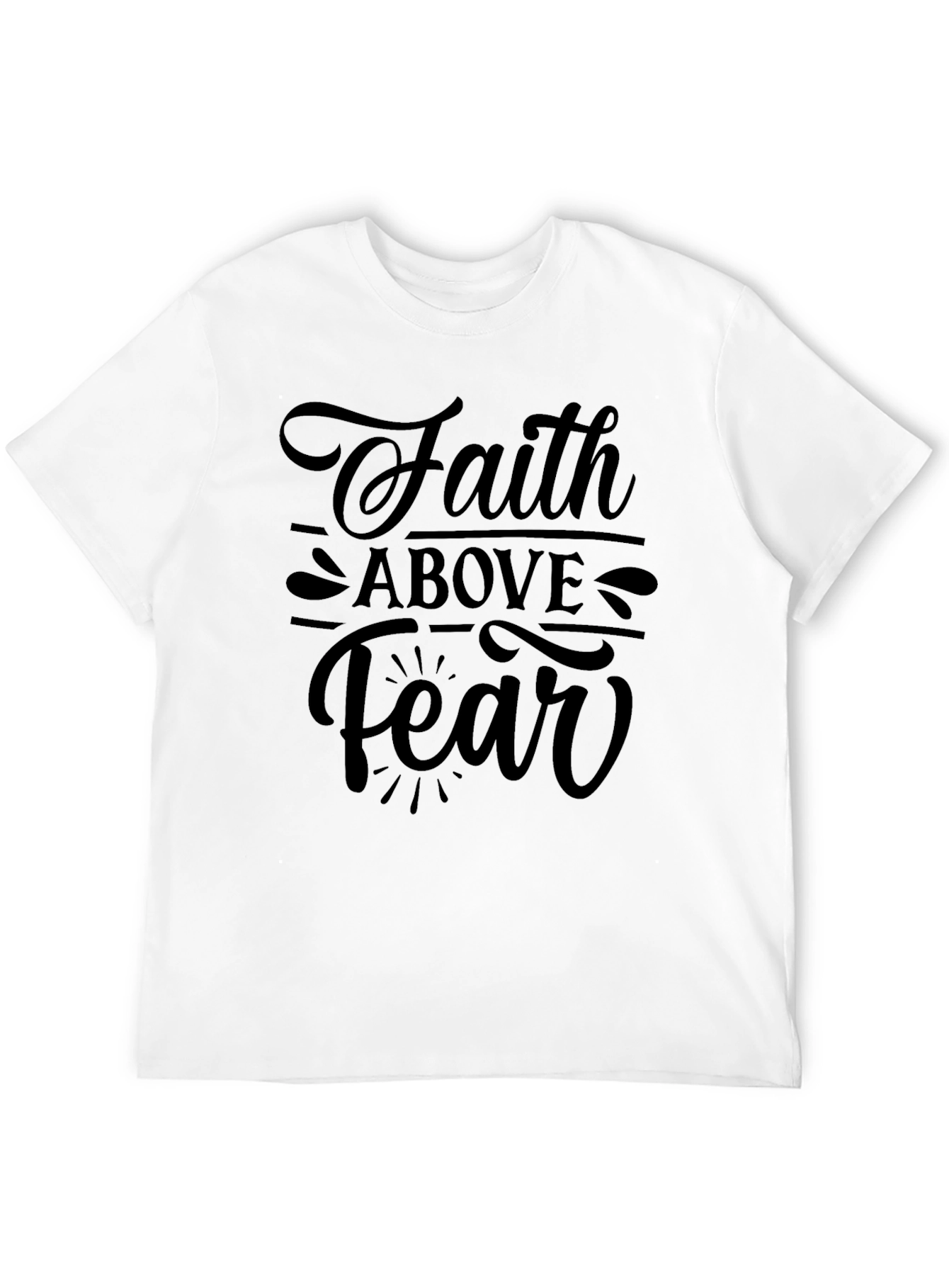 Black Faith Above Fear Graphic Tee - Black view 12