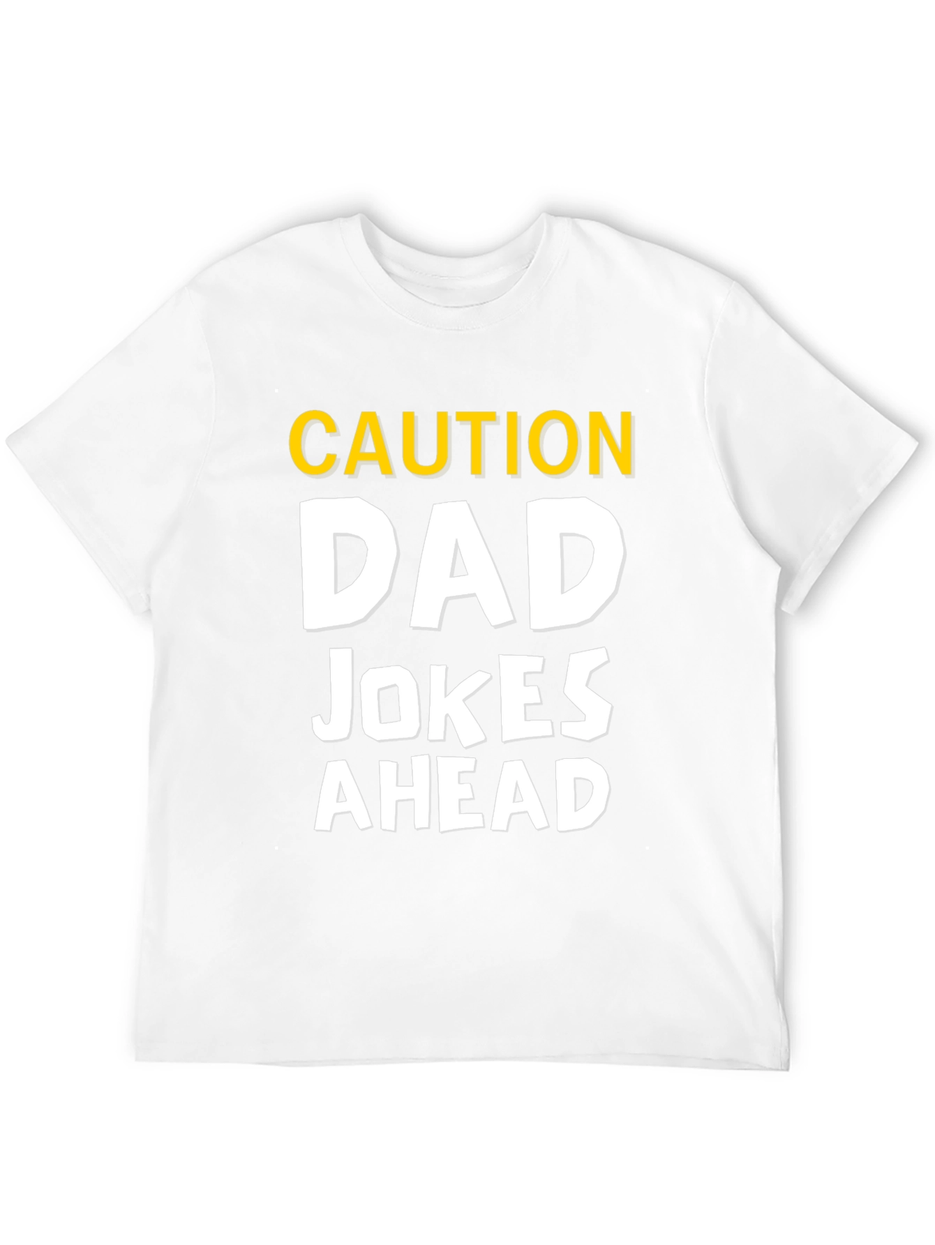 Black Caution Dad Jokes Ahead Humor Graphic Tee view 12