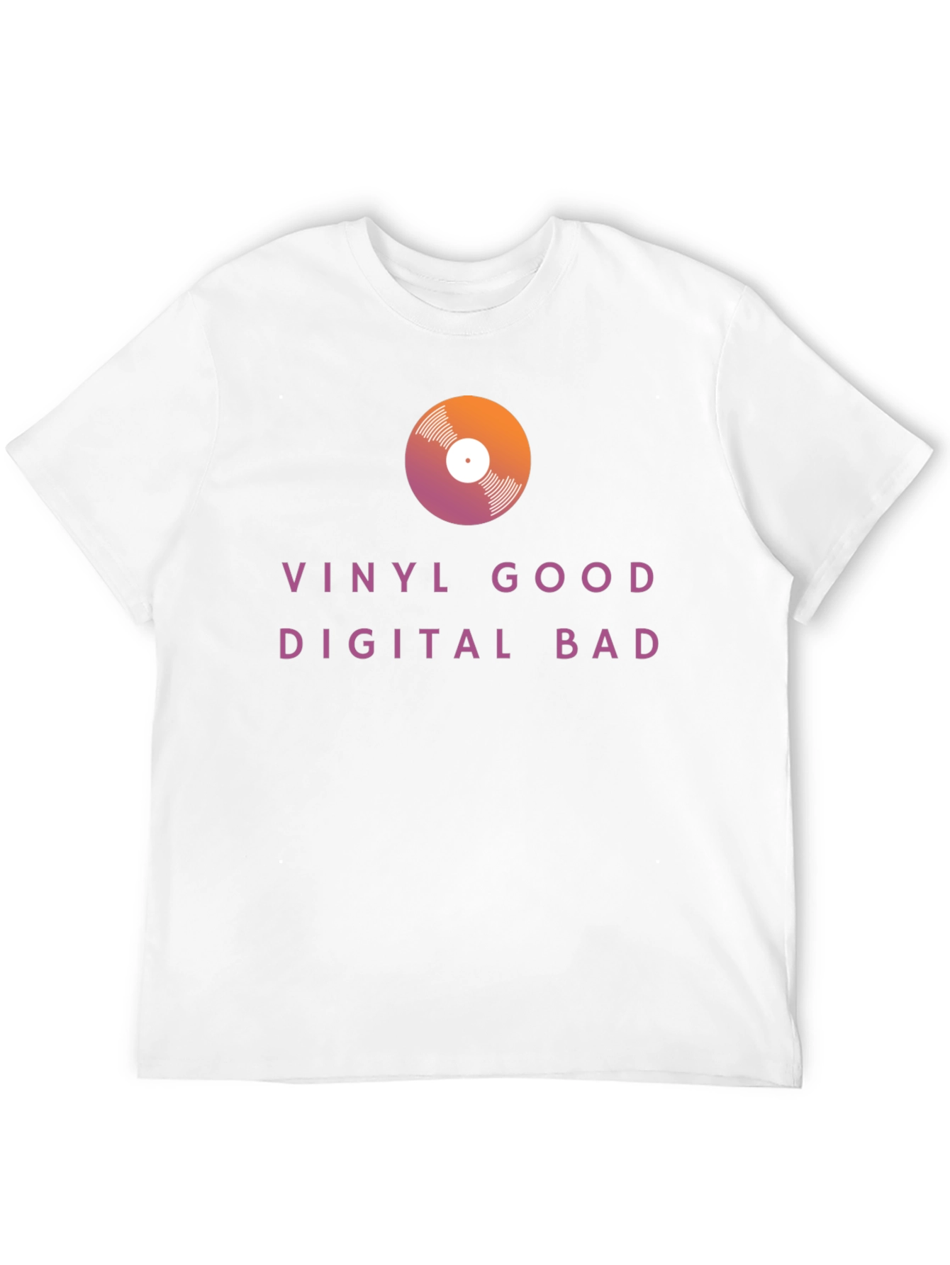 Black Vinyl Good Digital Bad Graphic Tee view 12