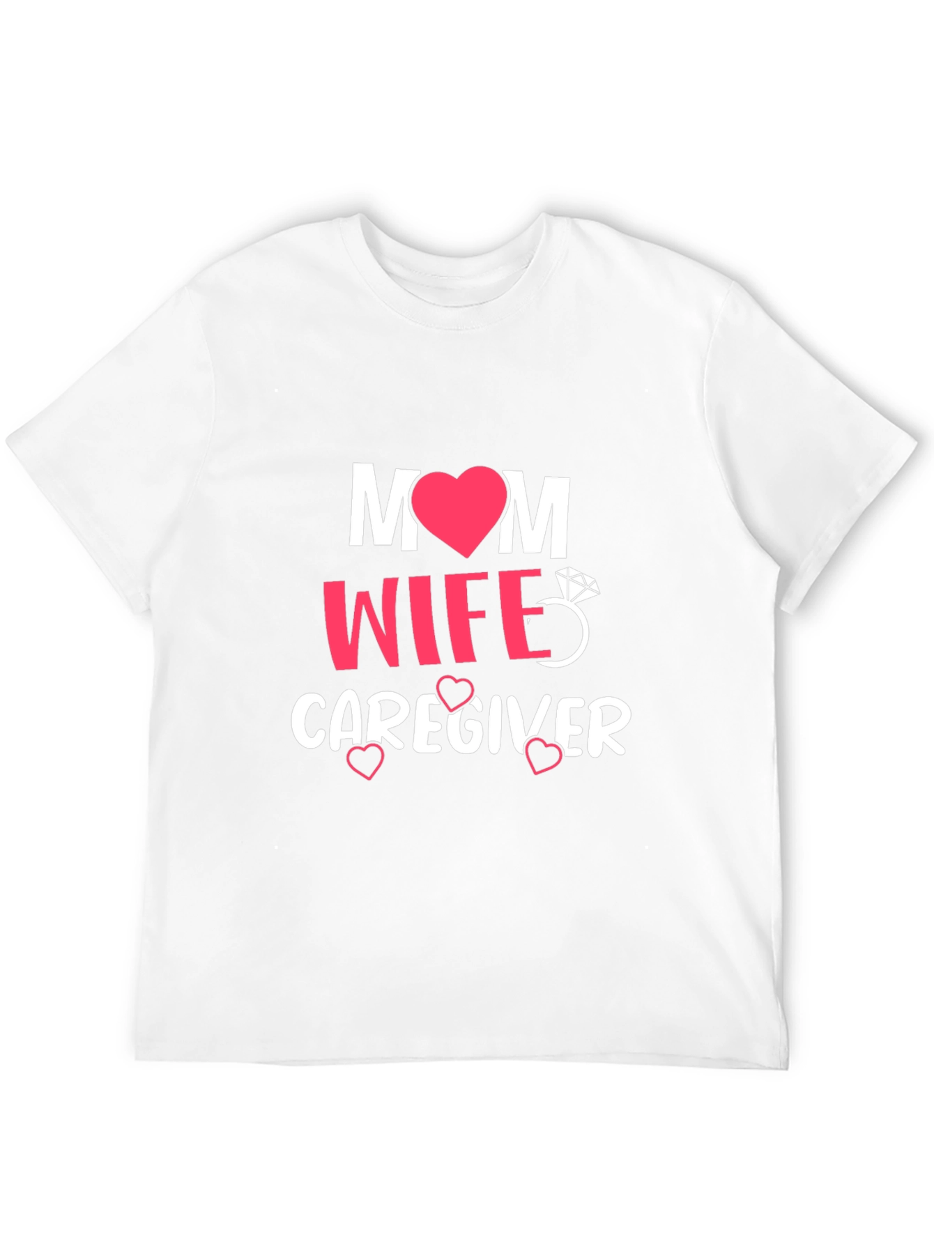 Black Mom Wife Caregiver Graphic Tee - Black T-Shirt view 12