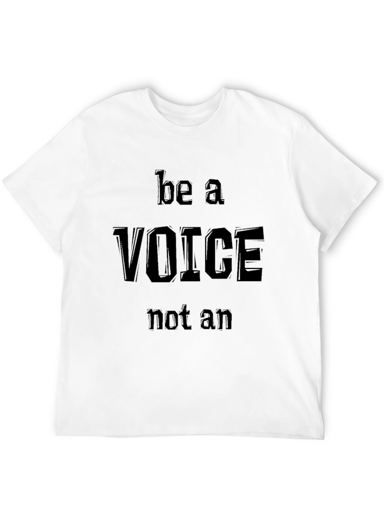 Black Be A Voice Graphic Tee - Black Crew Neck T-Shirt view 12