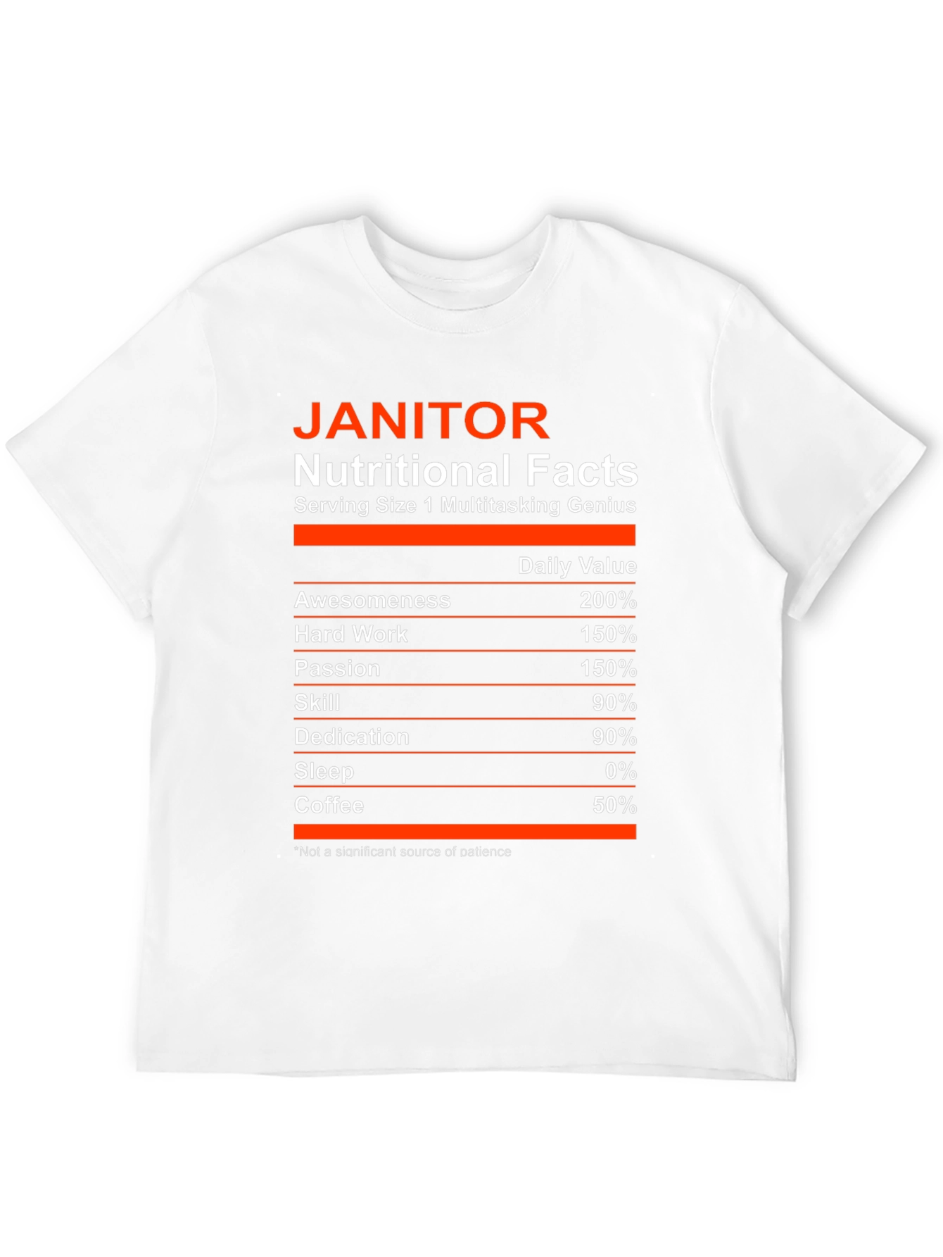 Black Janitor Nutritional Facts T-Shirt Funny Cleaning Crew Tee view 12