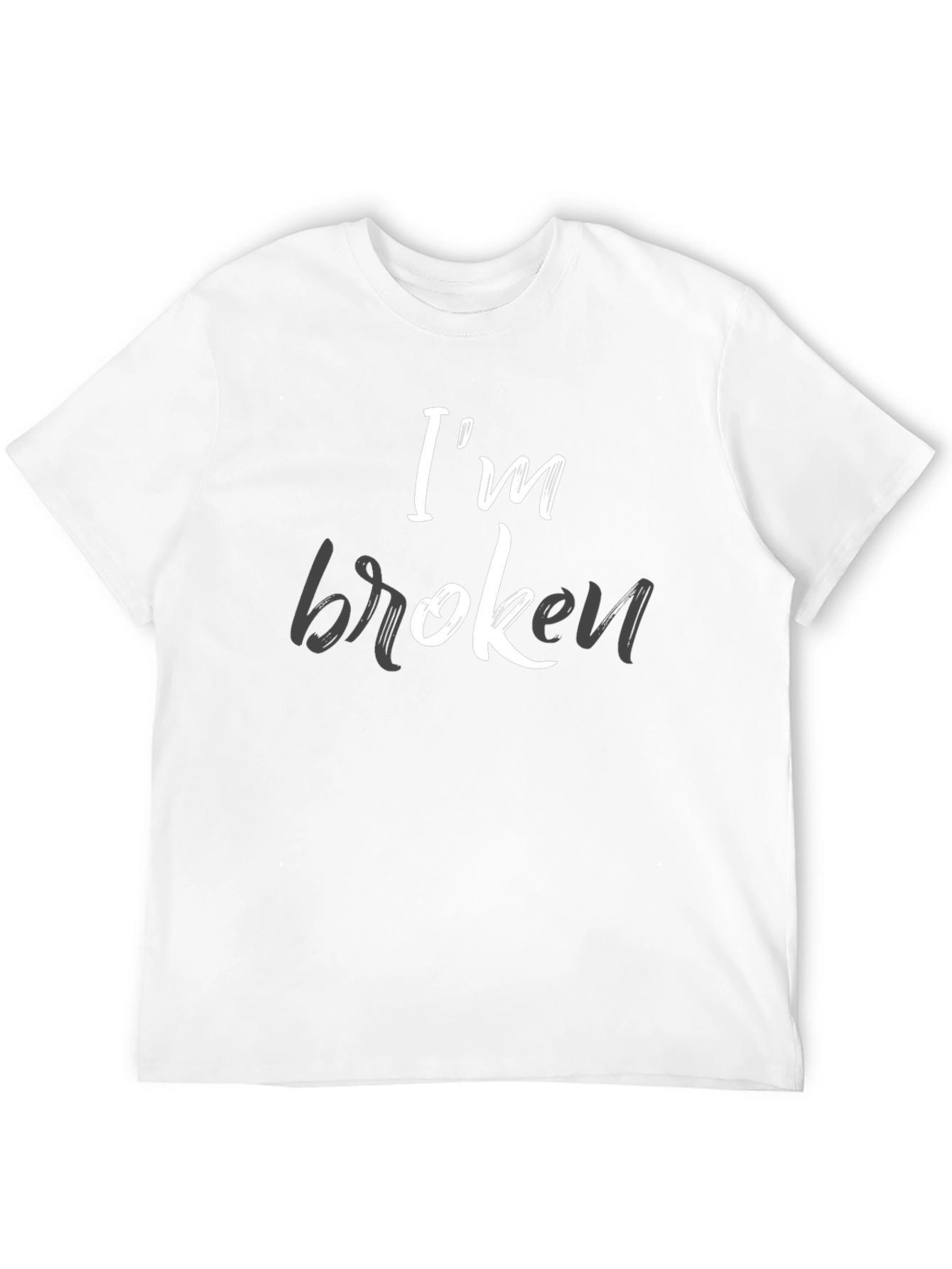 Black I'm Broken Graphic Tee - Men's Black T-Shirt view 12