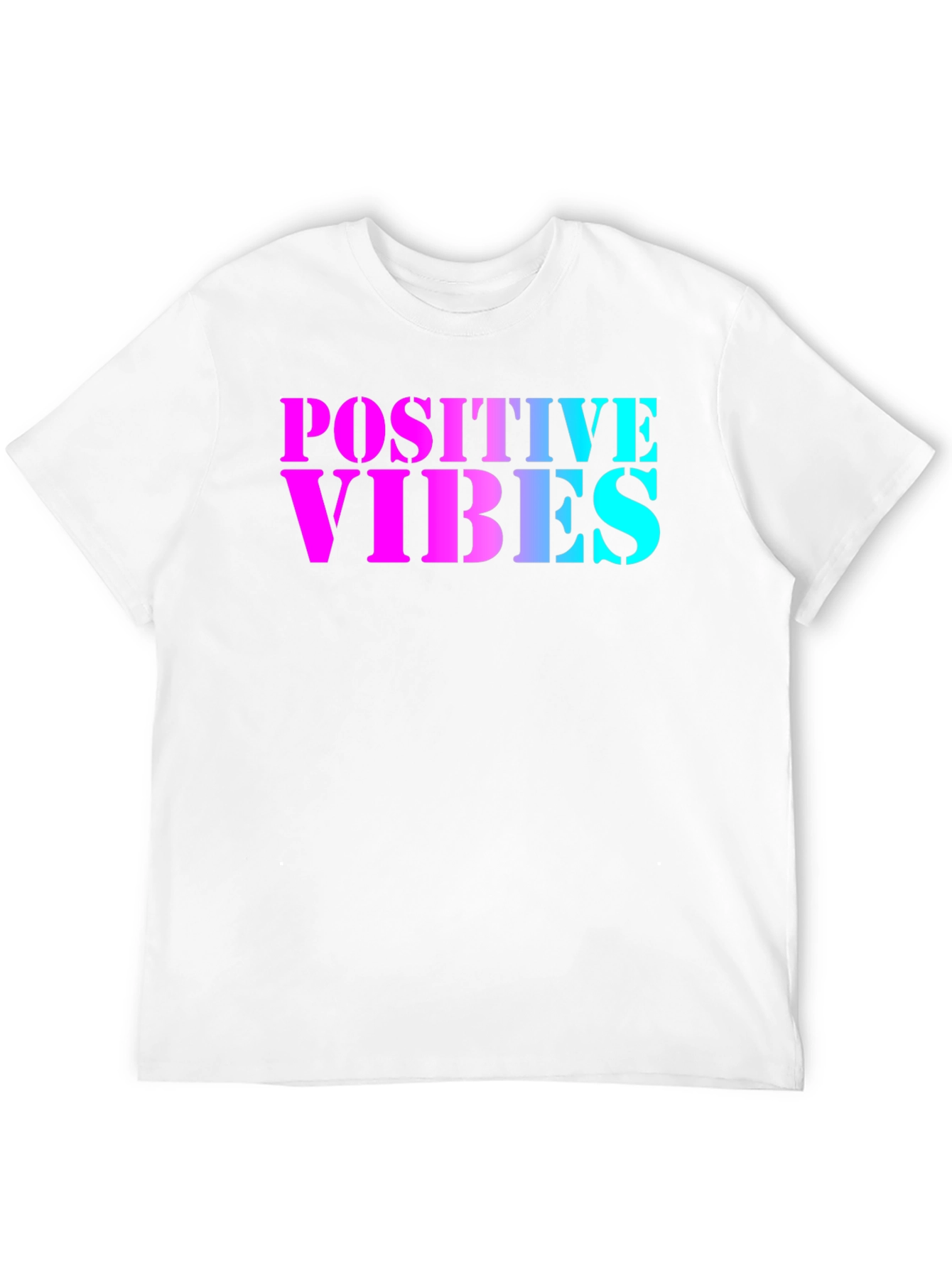 Black Positive Vibes T-Shirt - Black Crew Neck Tee view 12