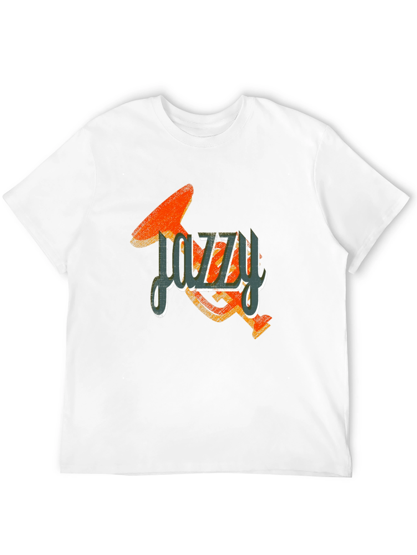Black Jazzy Trumpet Graphic Tee - Cool Music T-Shirt view 12