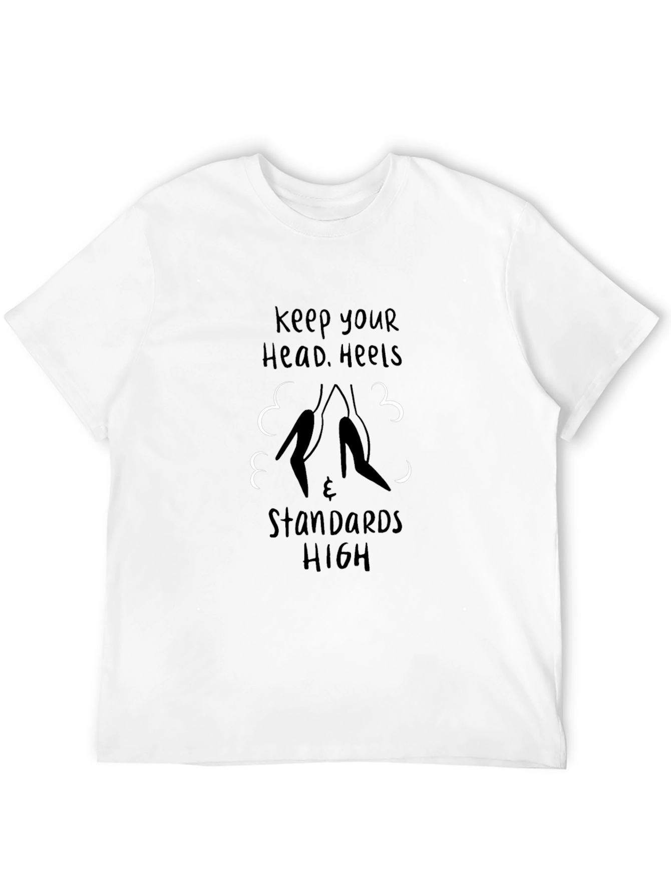 Black Keep Your Head Heels & Standards High Graphic Tee view 12