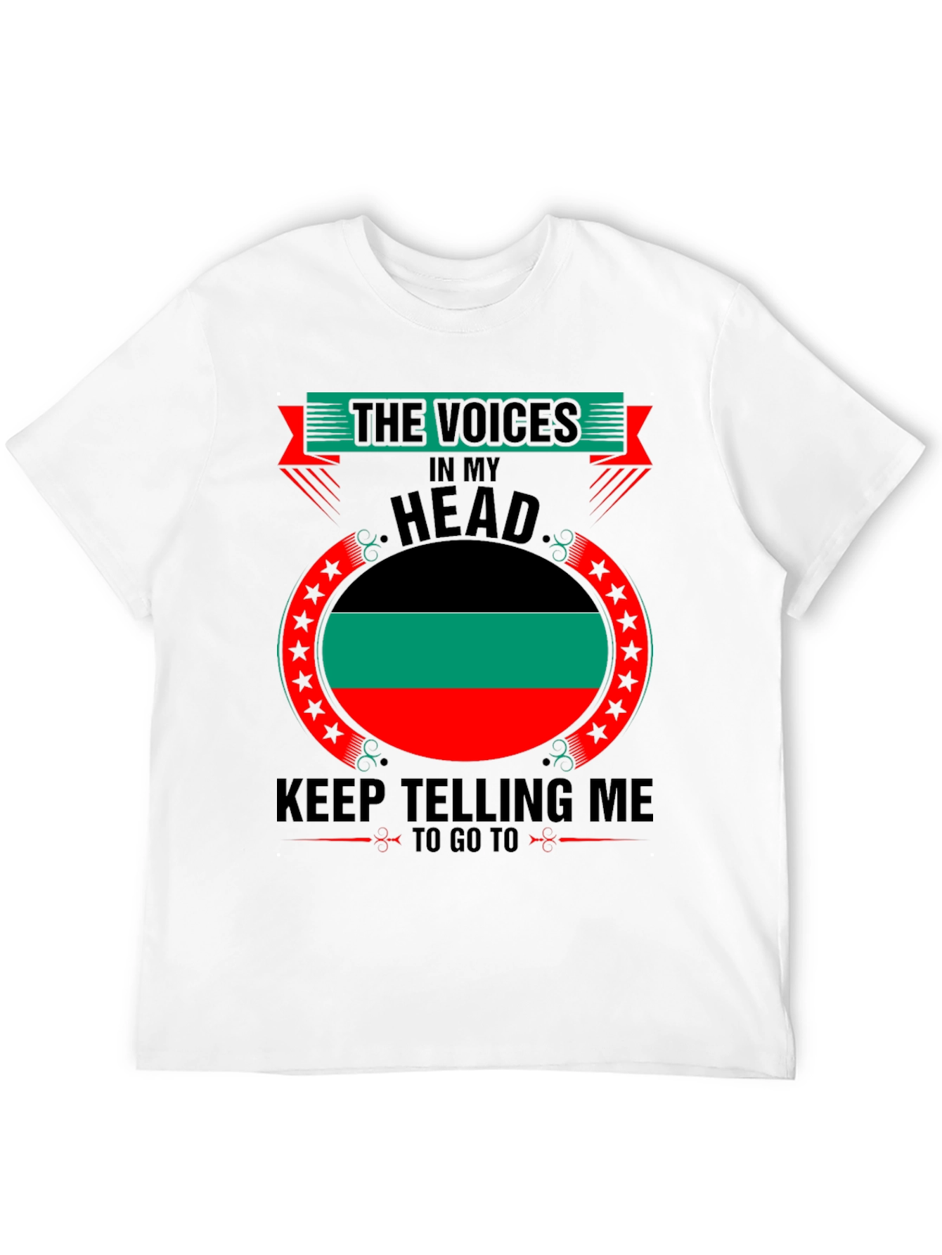 Black Voices in My Head Pan-African Flag T-Shirt view 12