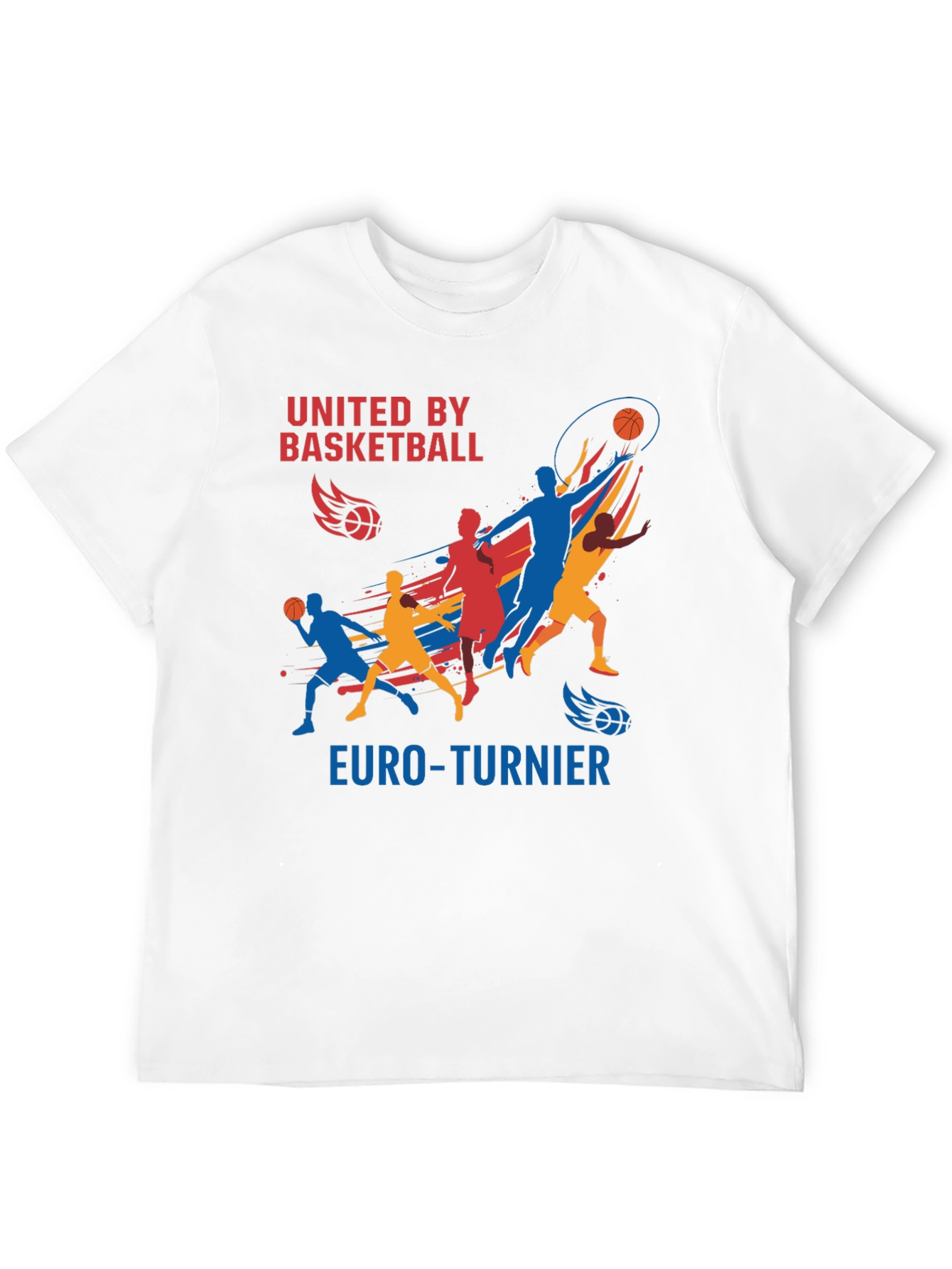 Black United by Basketball Euro-Turnier Black T-Shirt view 12