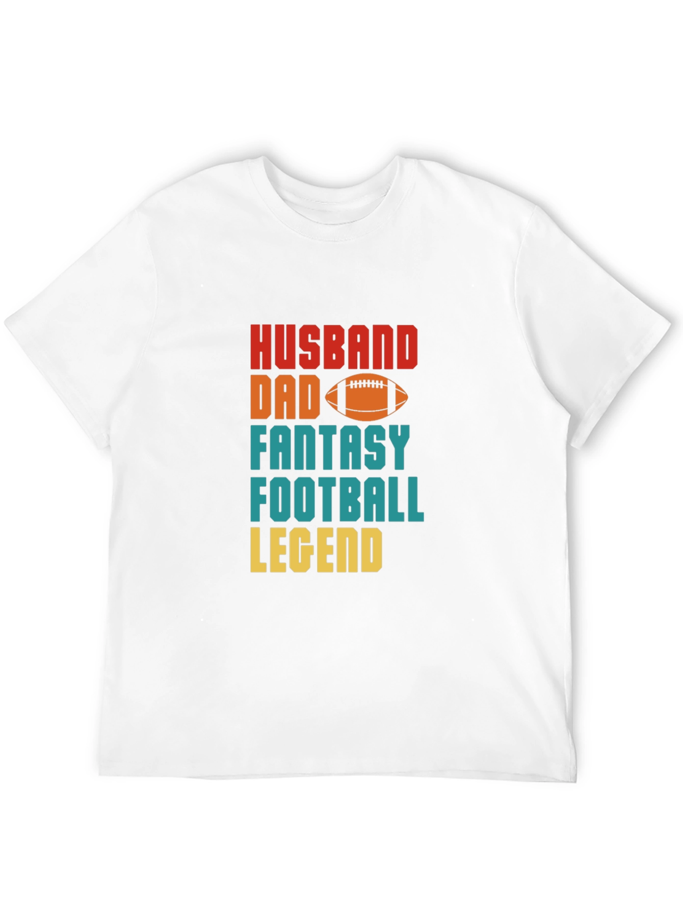 Black Husband Dad Fantasy Football Legend T-Shirt view 12