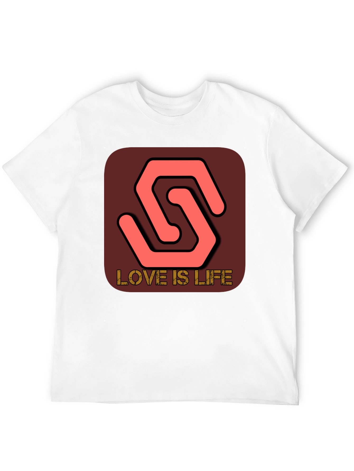 Black Love Is Life Stylish Graphic Tee - Black view 12