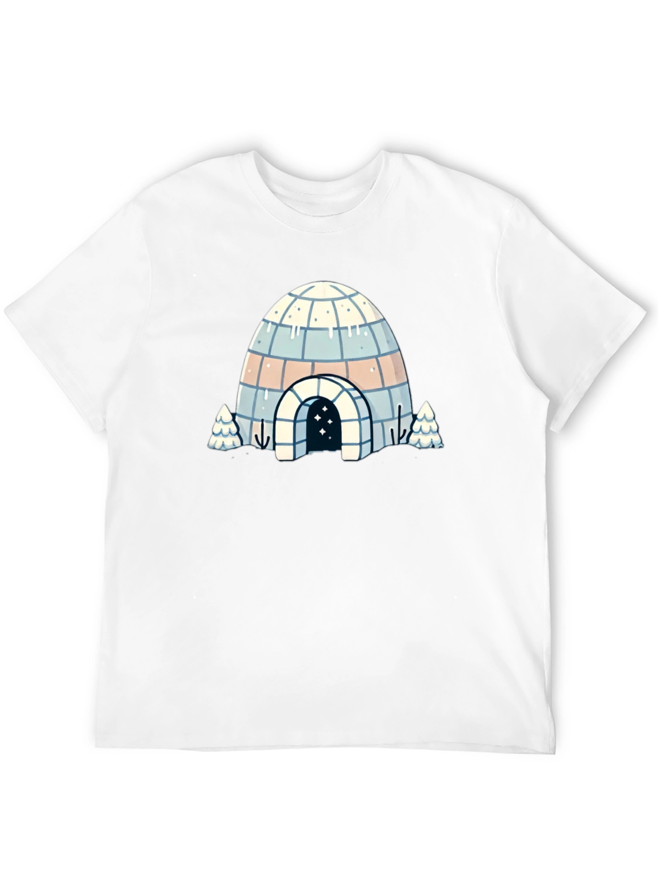 Black Igloo Graphic Tee - Cool Winter Design view 12