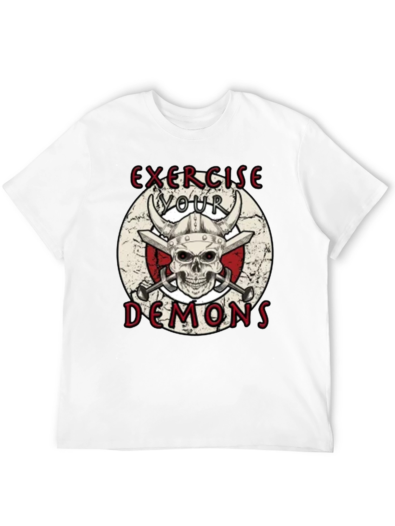 Black Exercise Your Demons Graphic T-Shirt view 12