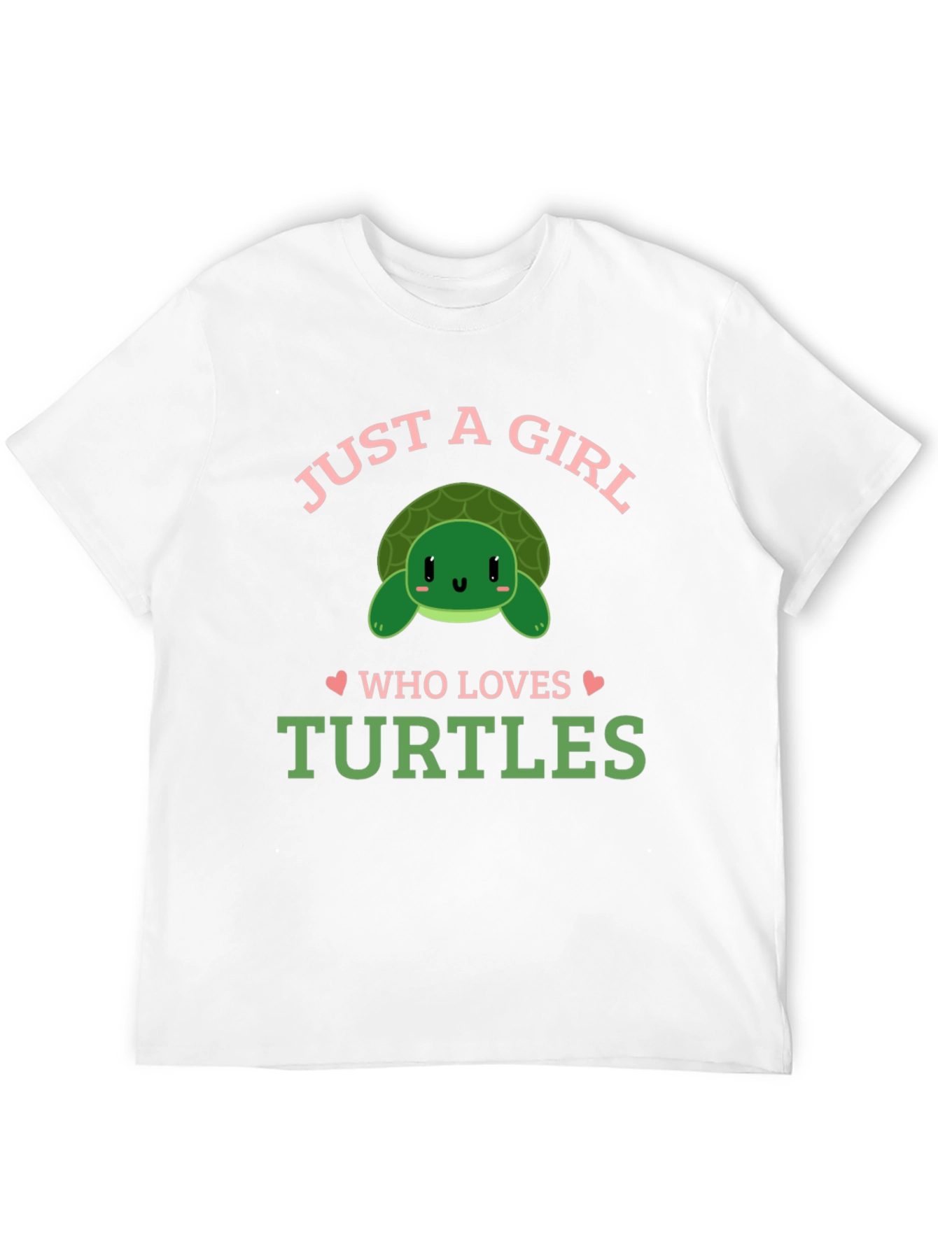 Black Just a Girl Who Loves Turtles T-Shirt view 12