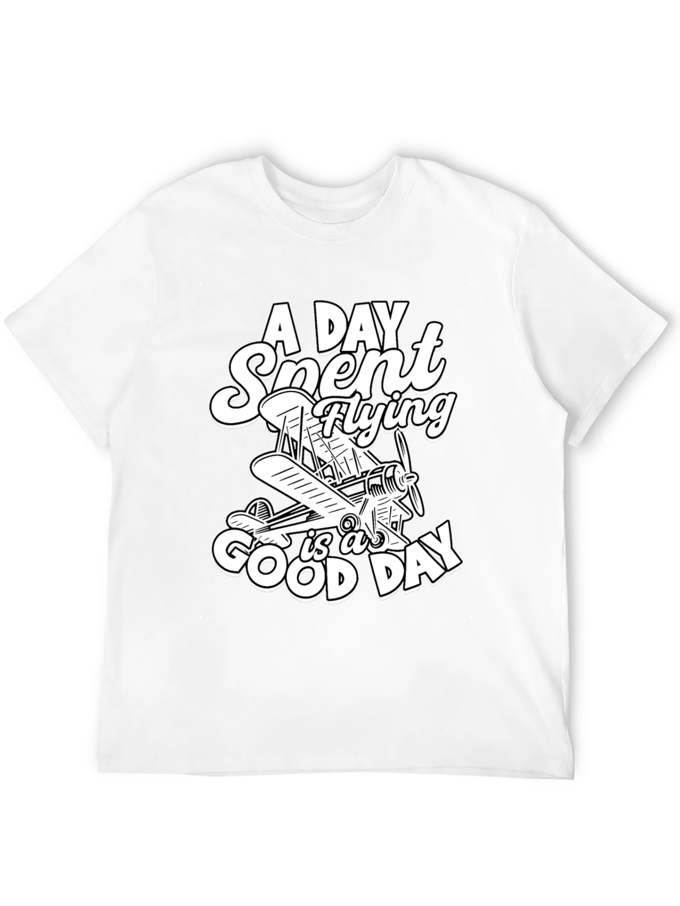 Black Flying Enthusiast T-Shirt - A Good Day view 12