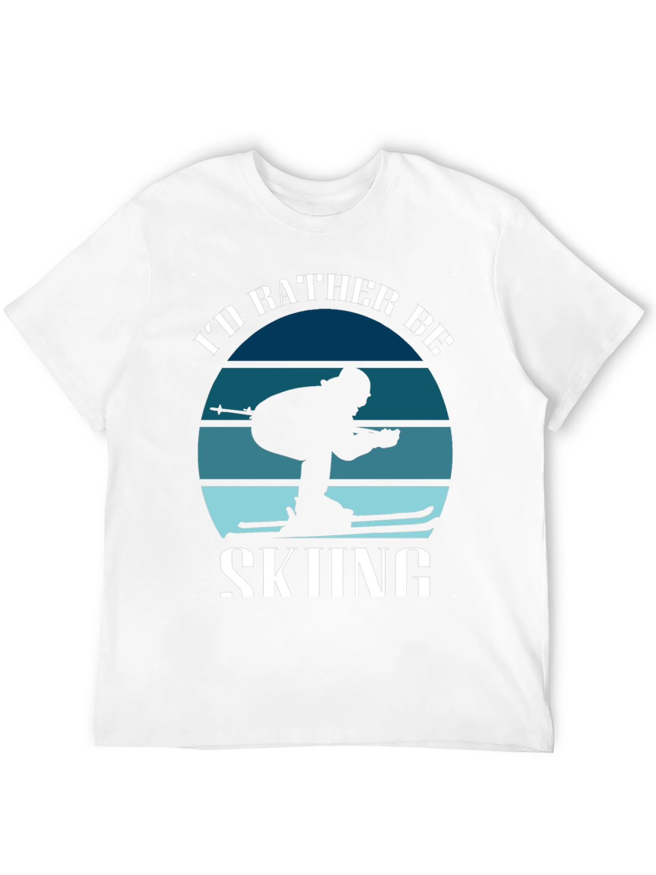 Black I'd Rather Be Skiing T-Shirt view 12