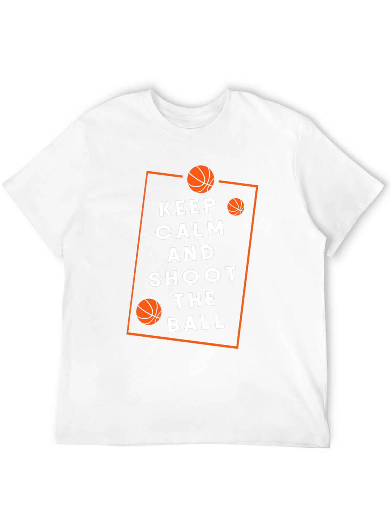 Black Keep Calm & Shoot Basketball T-Shirt view 12