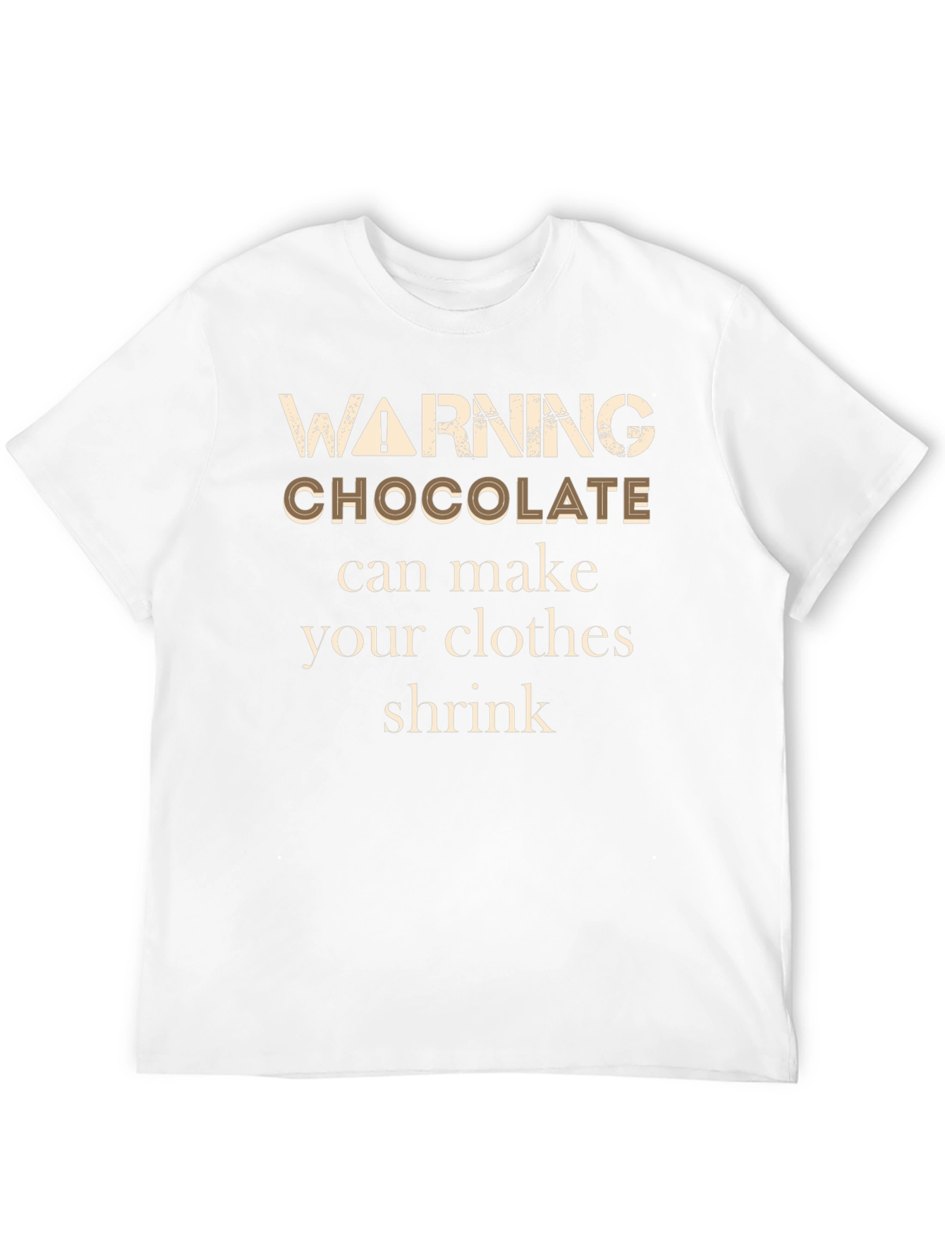 Black Funny Chocolate Warning T-Shirt view 12
