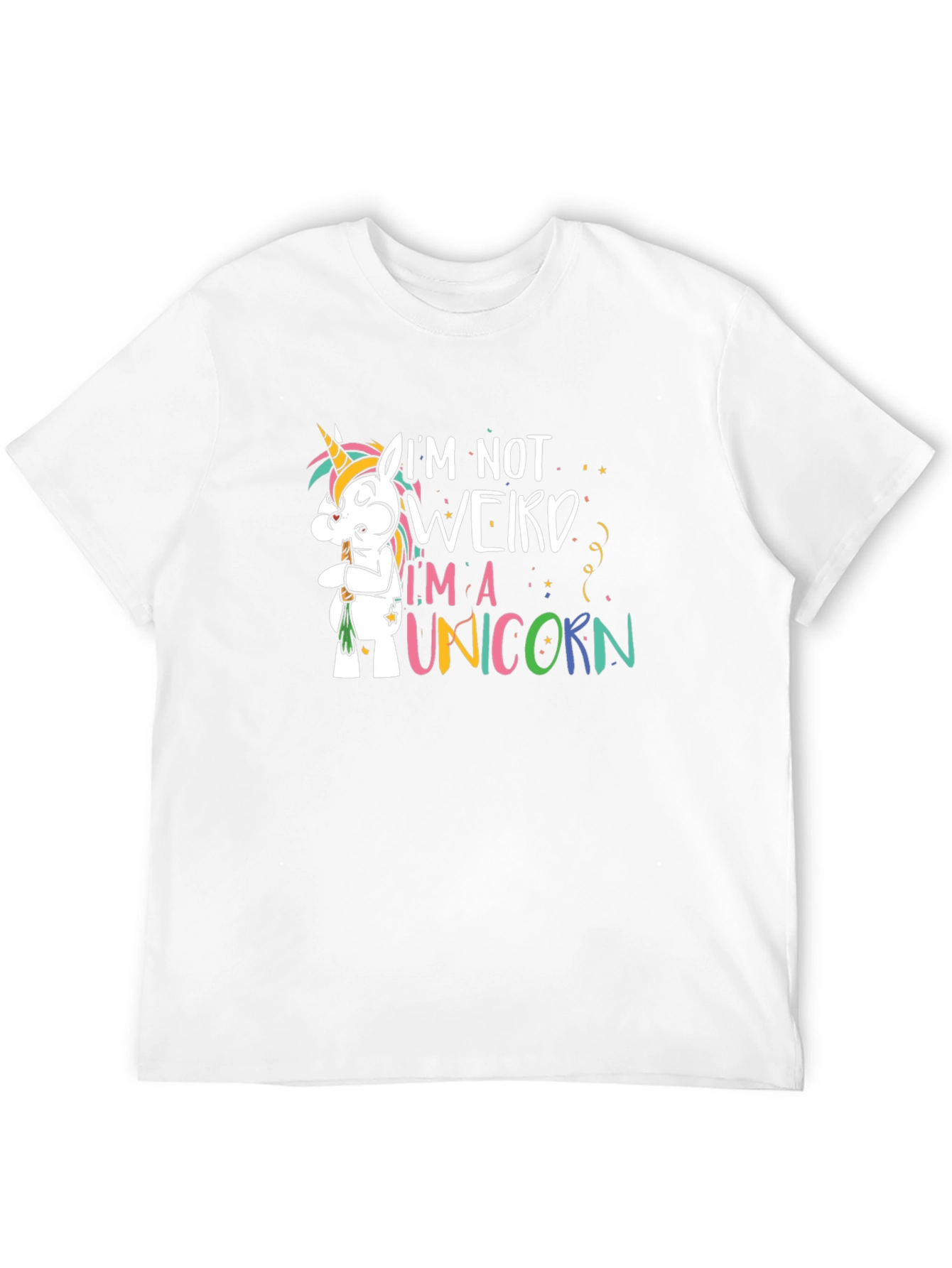 Black I'm Not Weird I'm A Unicorn Black T-Shirt view 12