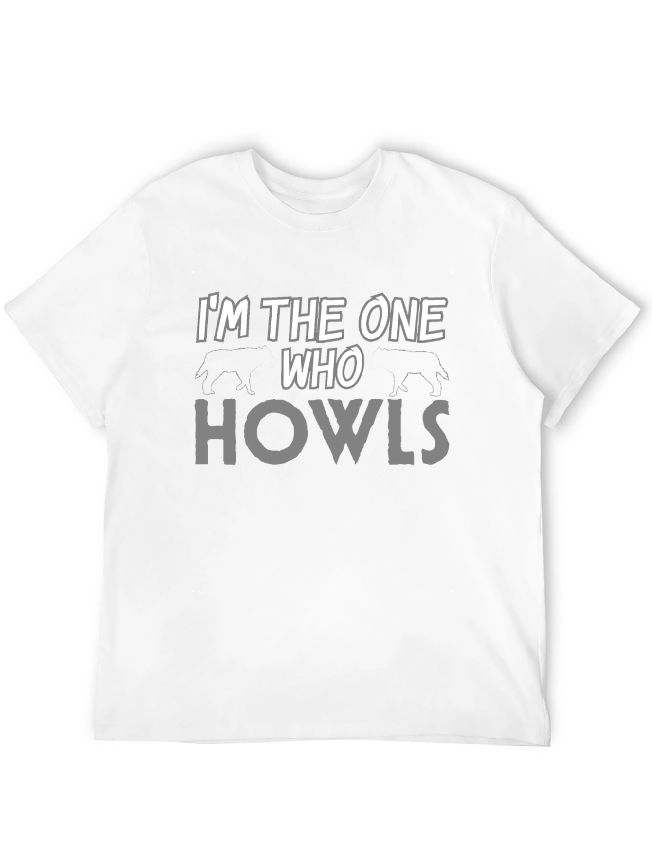Black I'm The One Who Howls Men's Graphic T-Shirt view 12