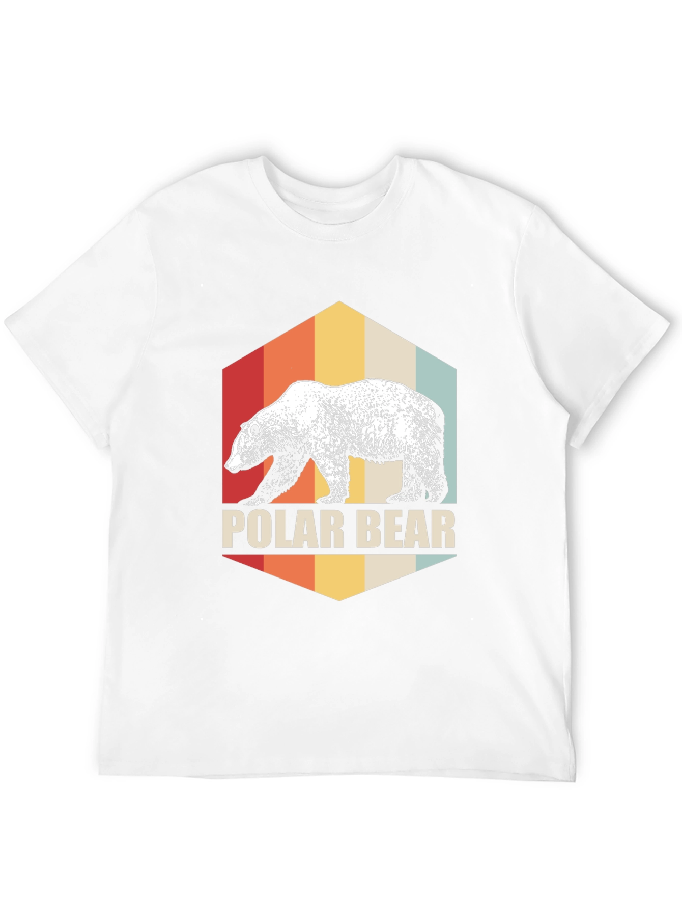 Black Retro Polar Bear Graphic T-Shirt - Classic Black Tee view 12