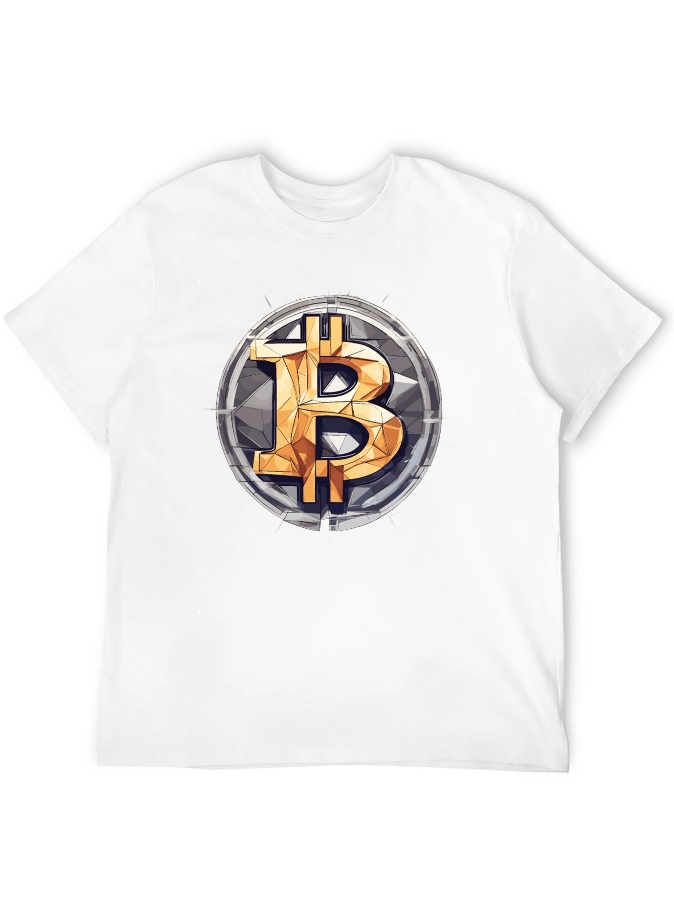 Bitcoin Logo Graphic Print T-Shirt - 12
