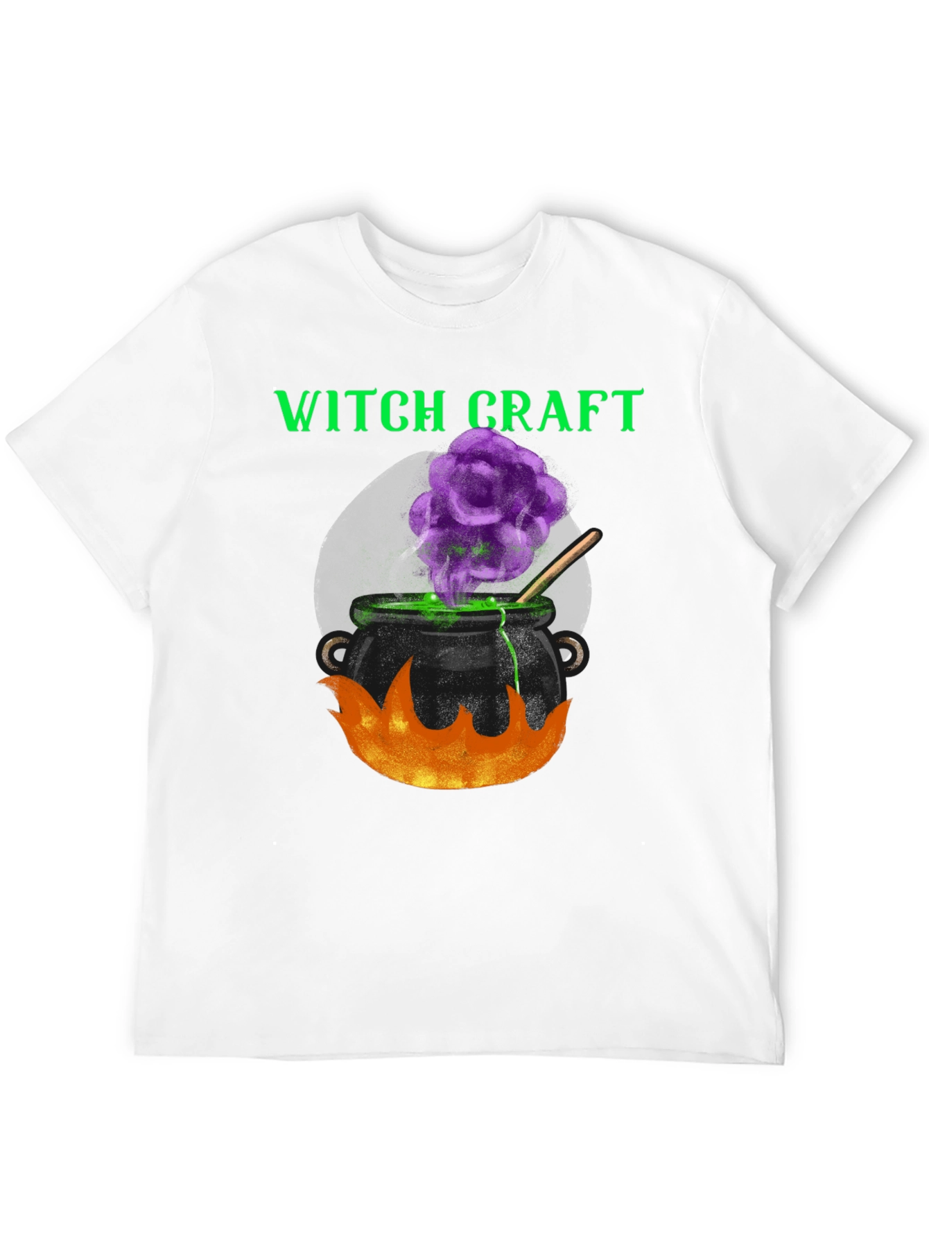 Black Witchcraft Cauldron Graphic Tee - Halloween Apparel view 12