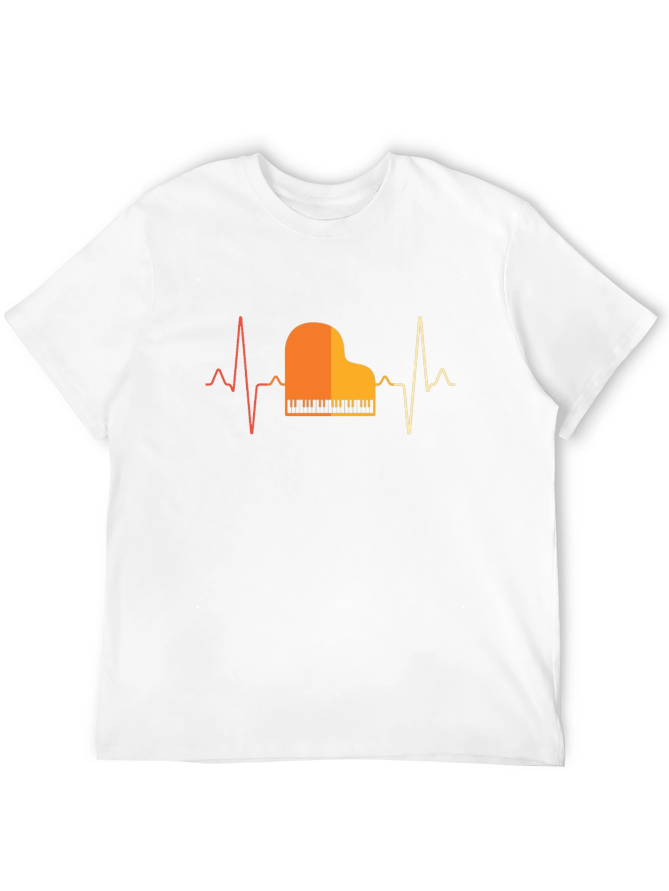 Piano Heartbeat Graphic Tee - Musician T-Shirt - 12