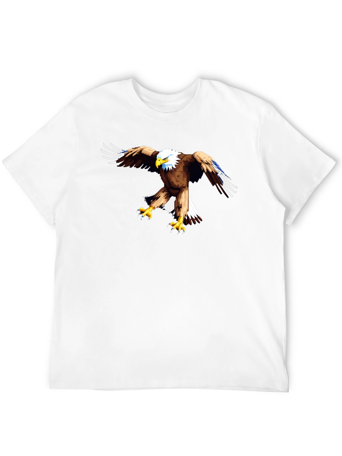 Black Eagle Graphic Black T-Shirt - Men's Casual Tee view 12