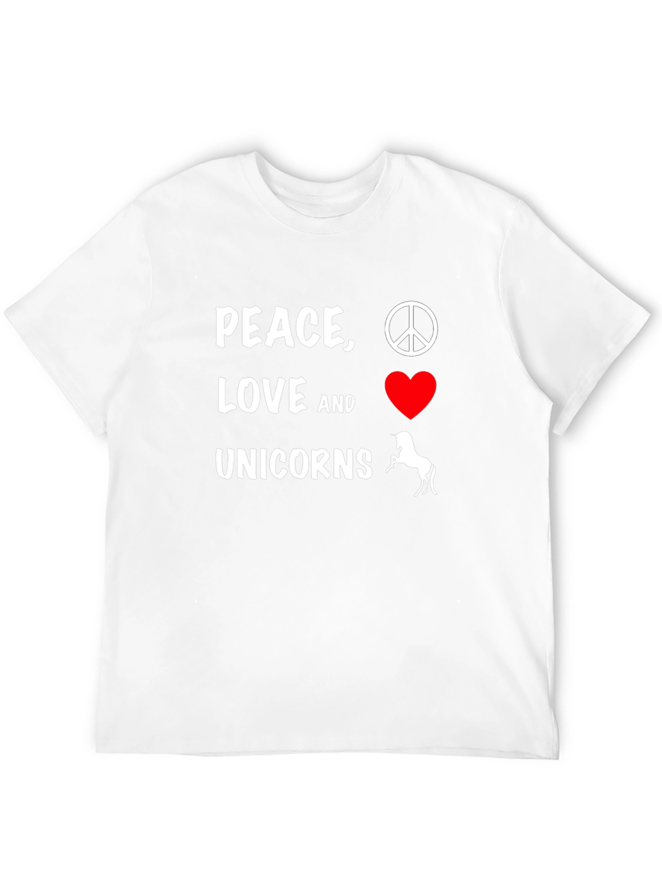 Black Peace, Love & Unicorns Graphic T-Shirt - Black view 12
