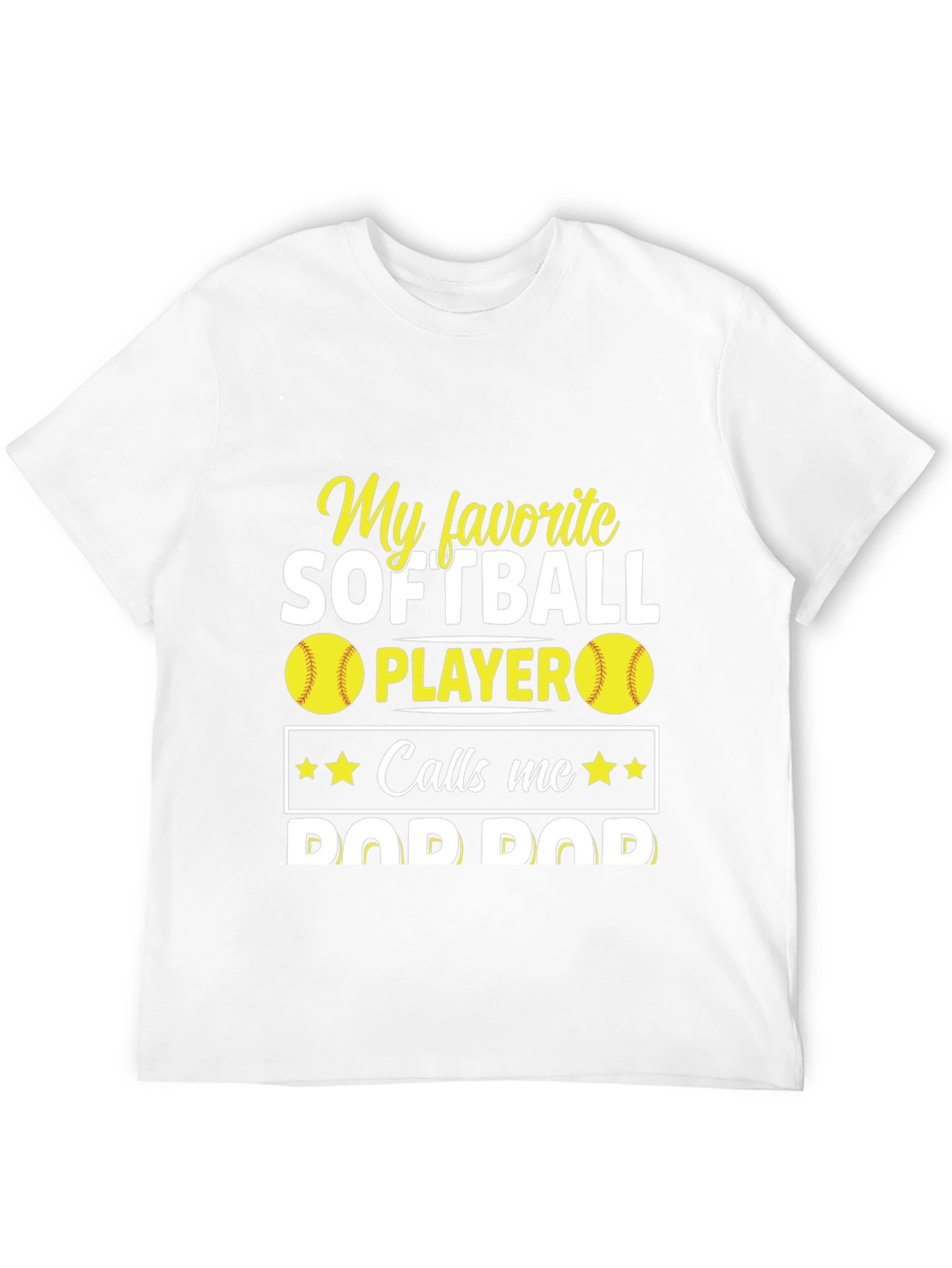 Black My Favorite Softball Player Calls Me Dad T-Shirt view 12