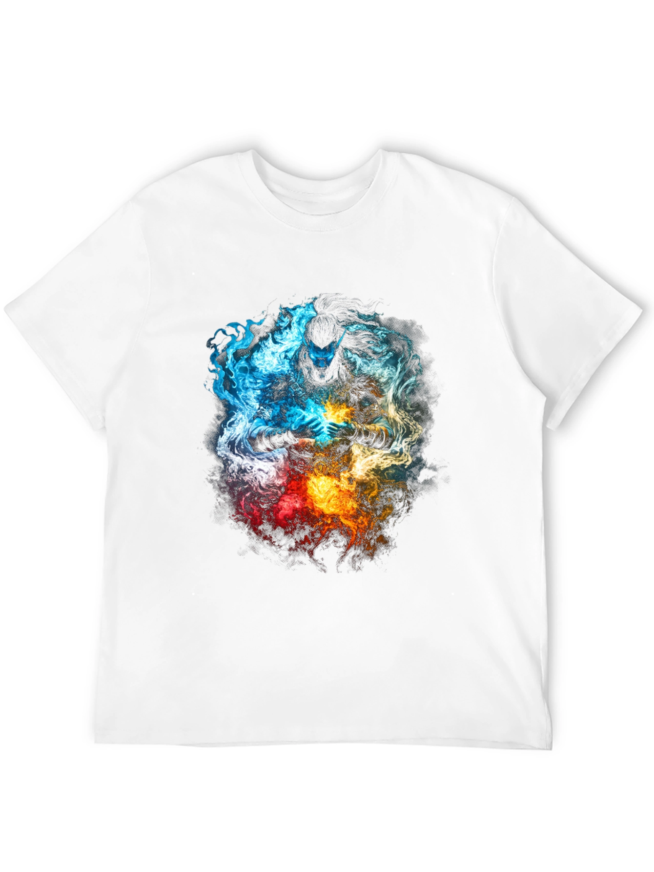 Black Elemental Warrior Graphic T-Shirt view 12