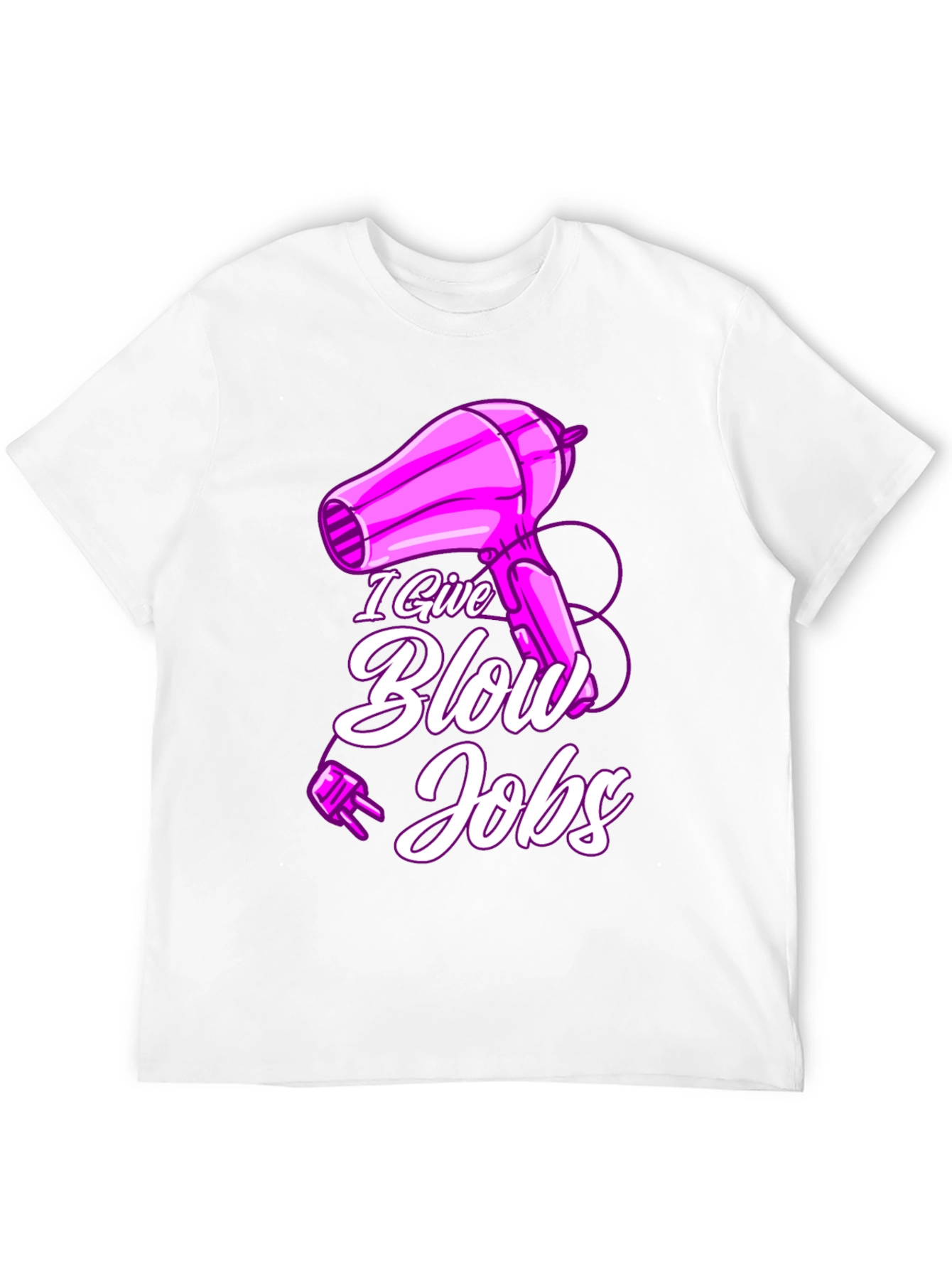 Black Humorous "I Give Blow Jobs" T-Shirt view 12