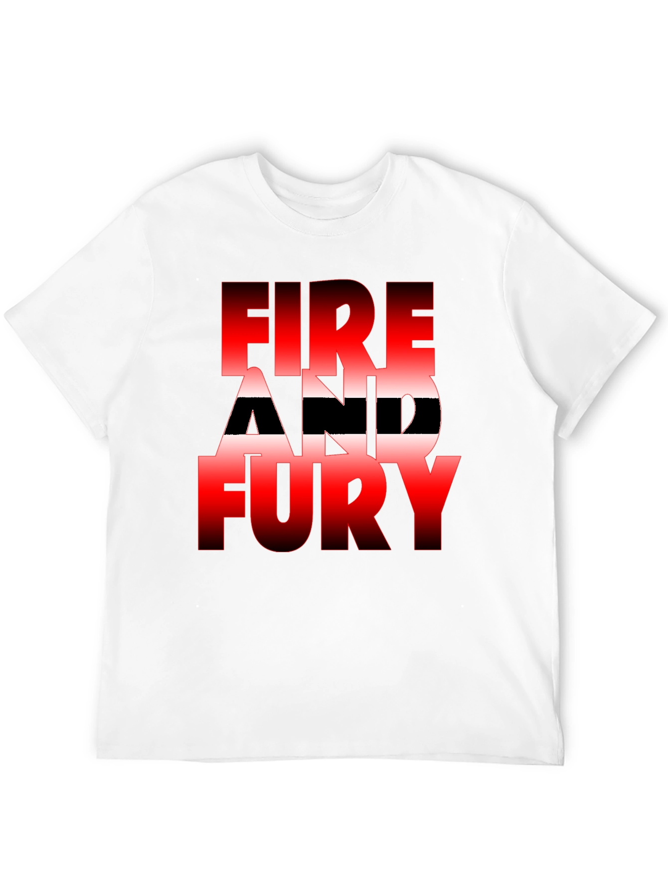 Black Fire and Fury Graphic Tee - Bold Statement Shirt view 12