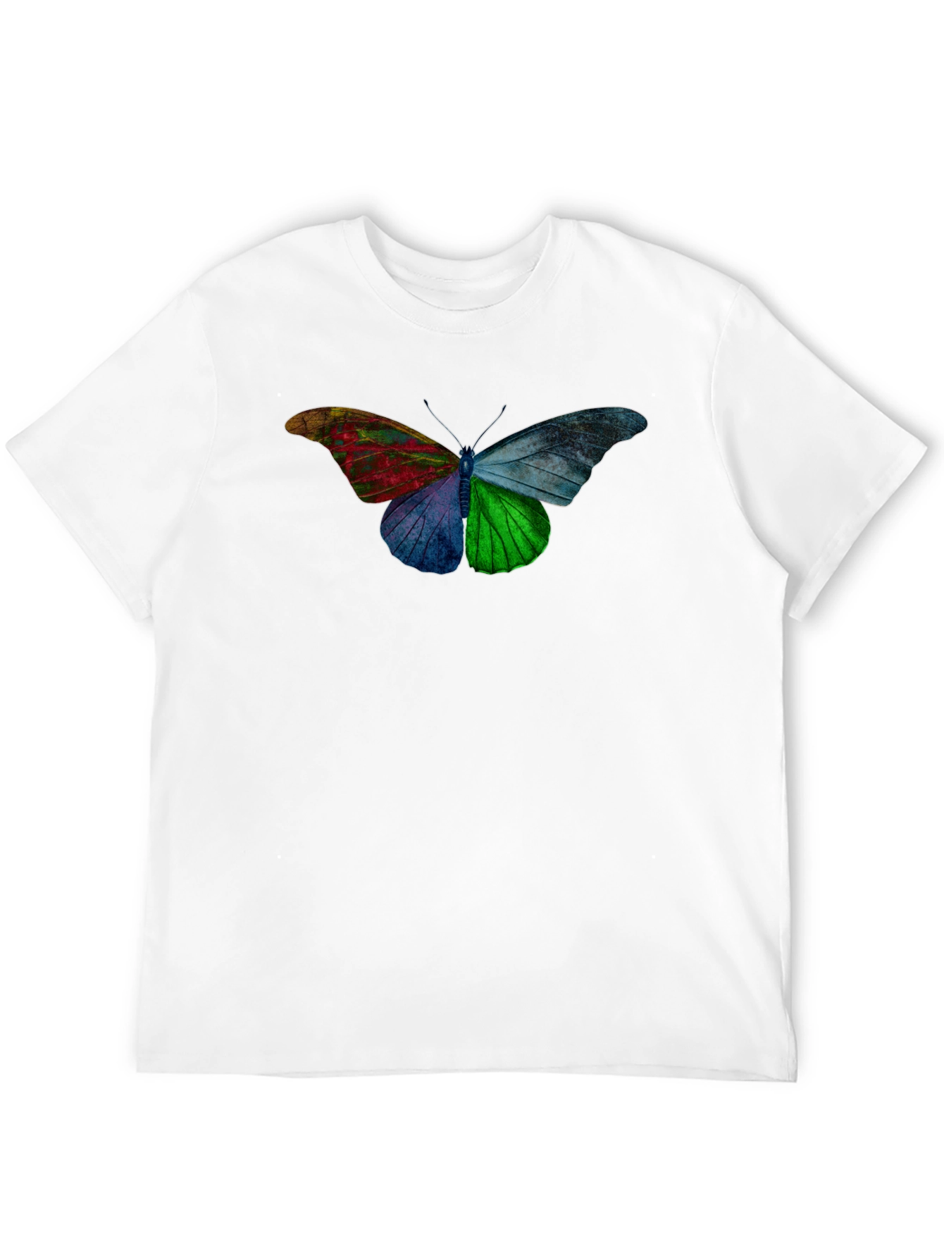 Black Colorful Butterfly Graphic Tee - Casual Comfort view 12