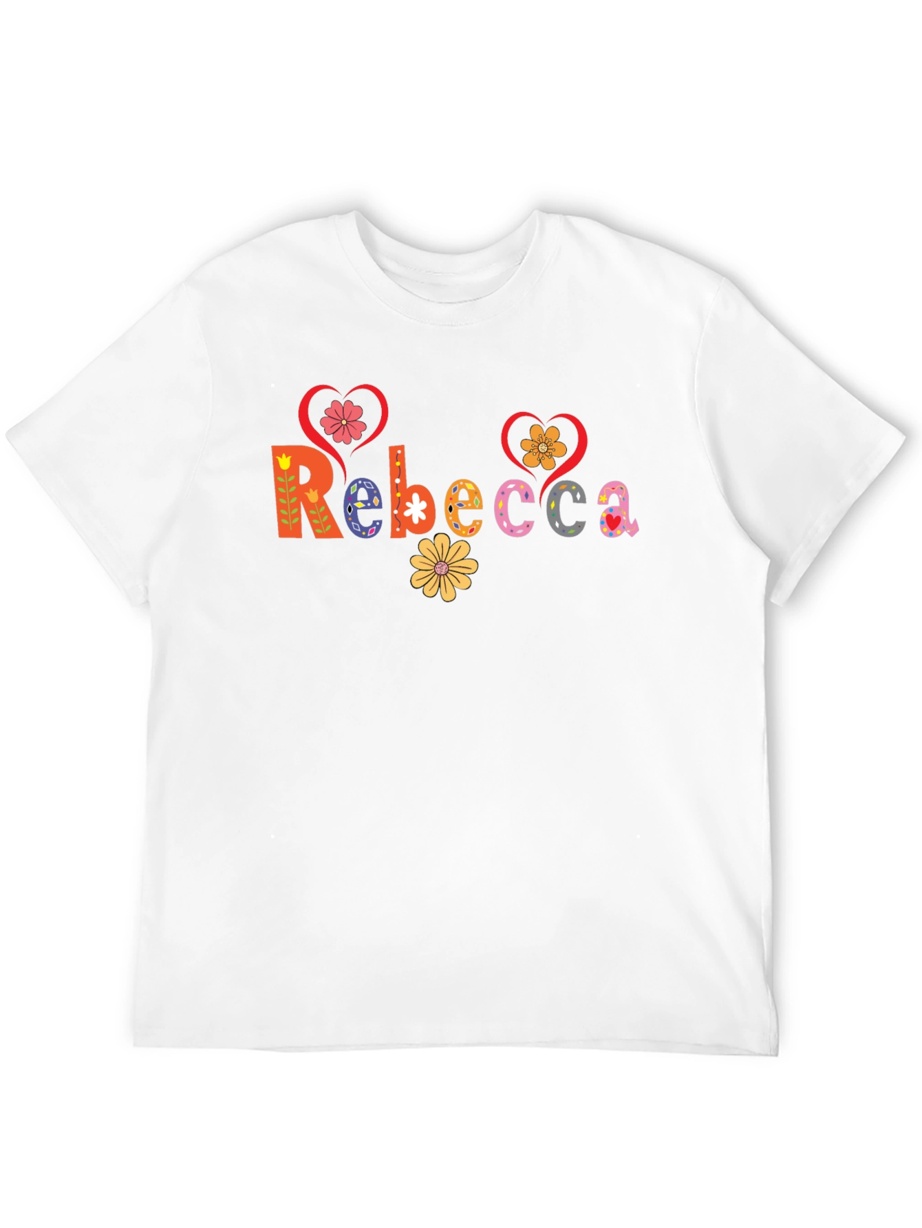 Black Rebecca Floral Lettering Black Tee view 12