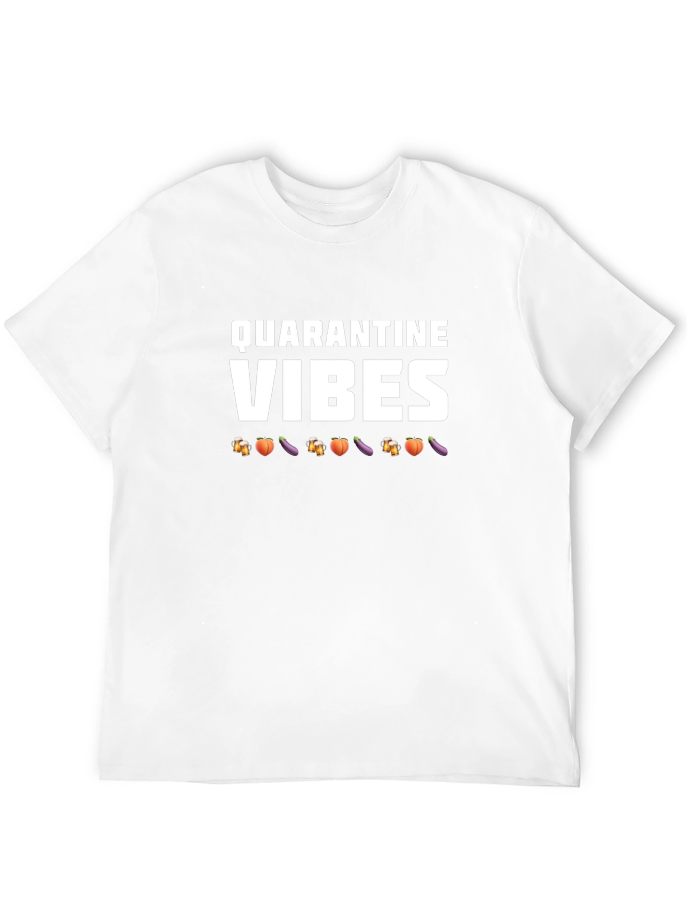 Black Quarantine Vibes Graphic T-Shirt view 12