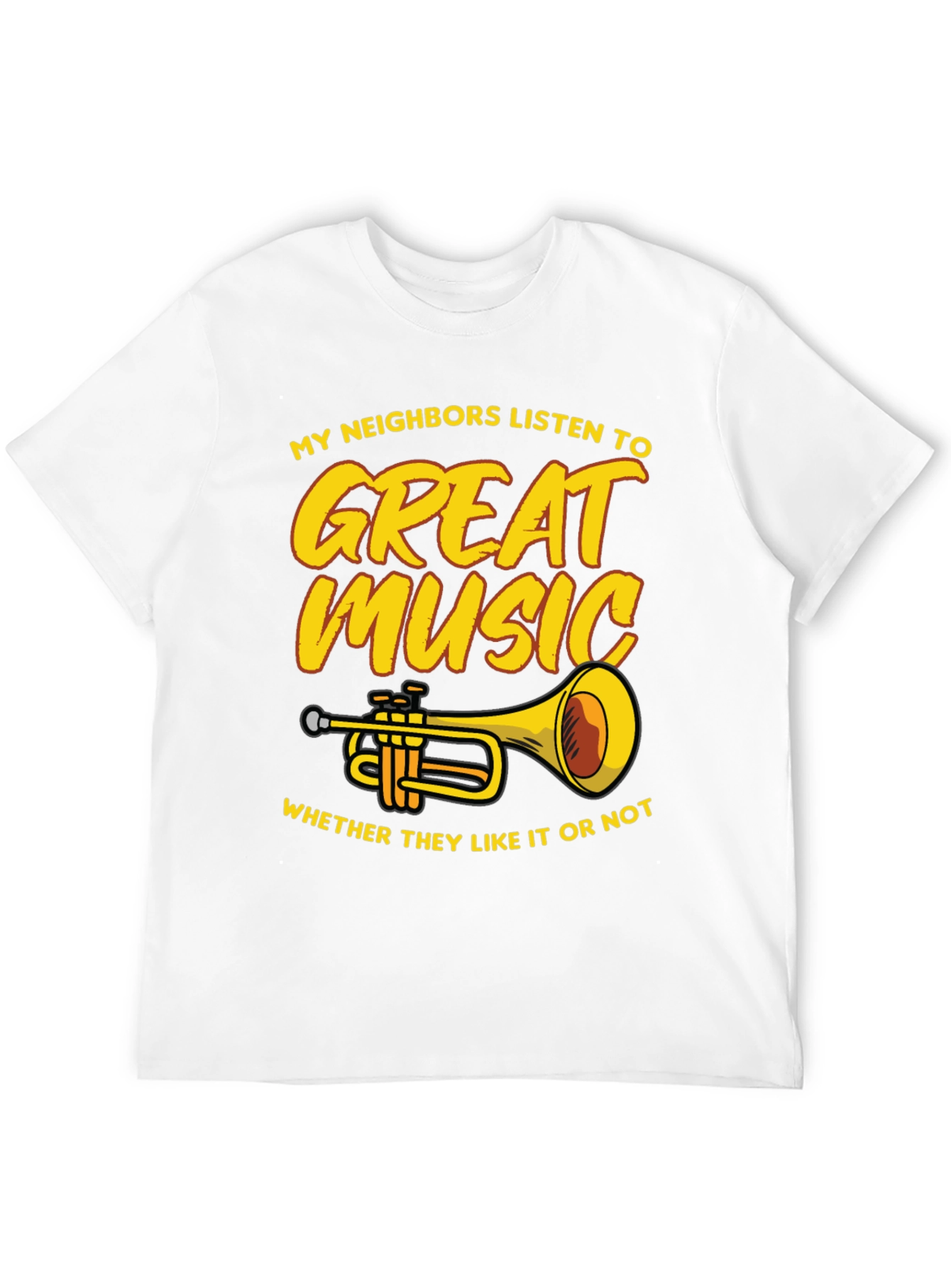 Black Great Music Trumpet T-Shirt view 12