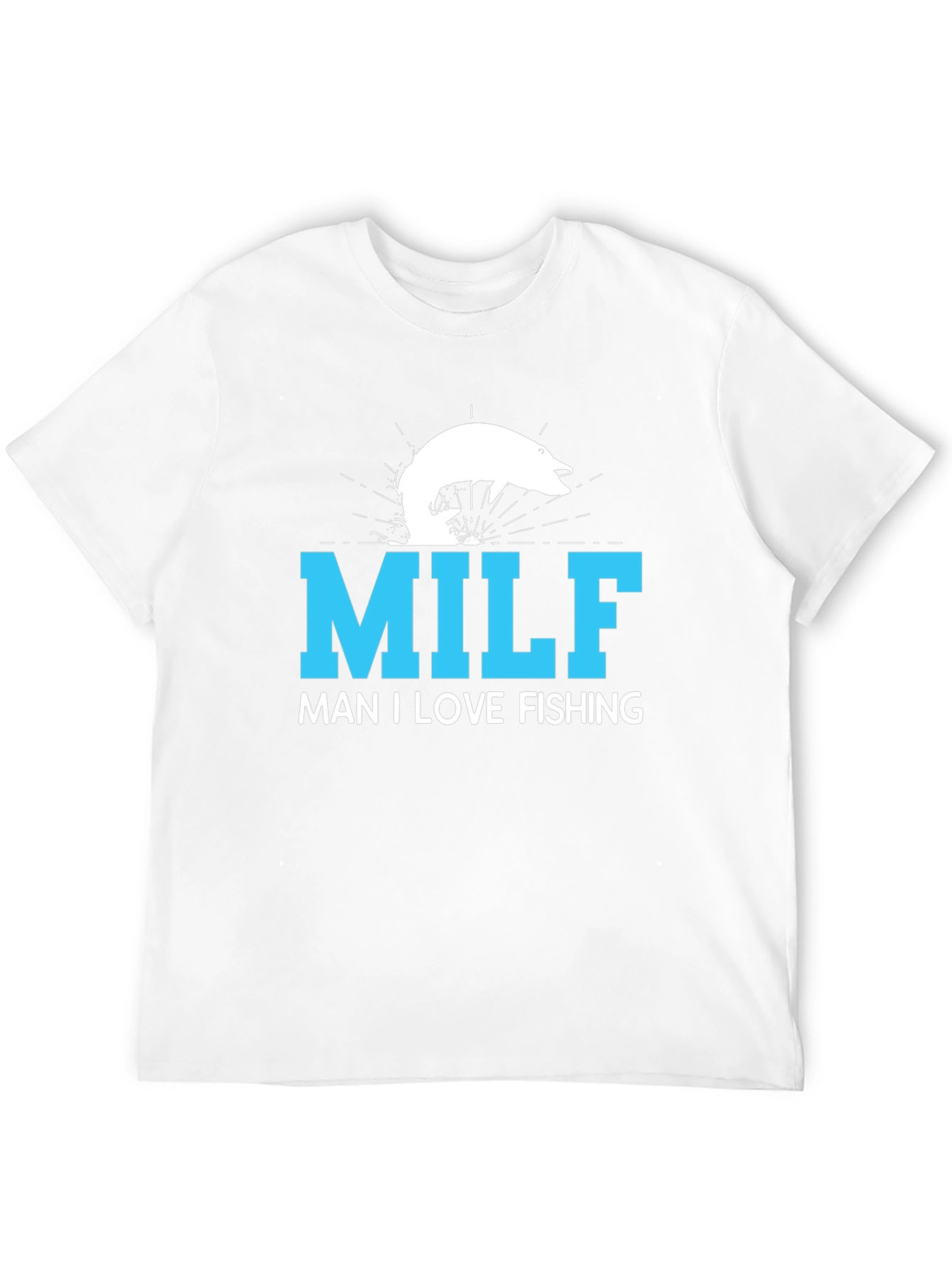 Black MILF Man I Love Fishing T-Shirt Black Cotton Tee view 12