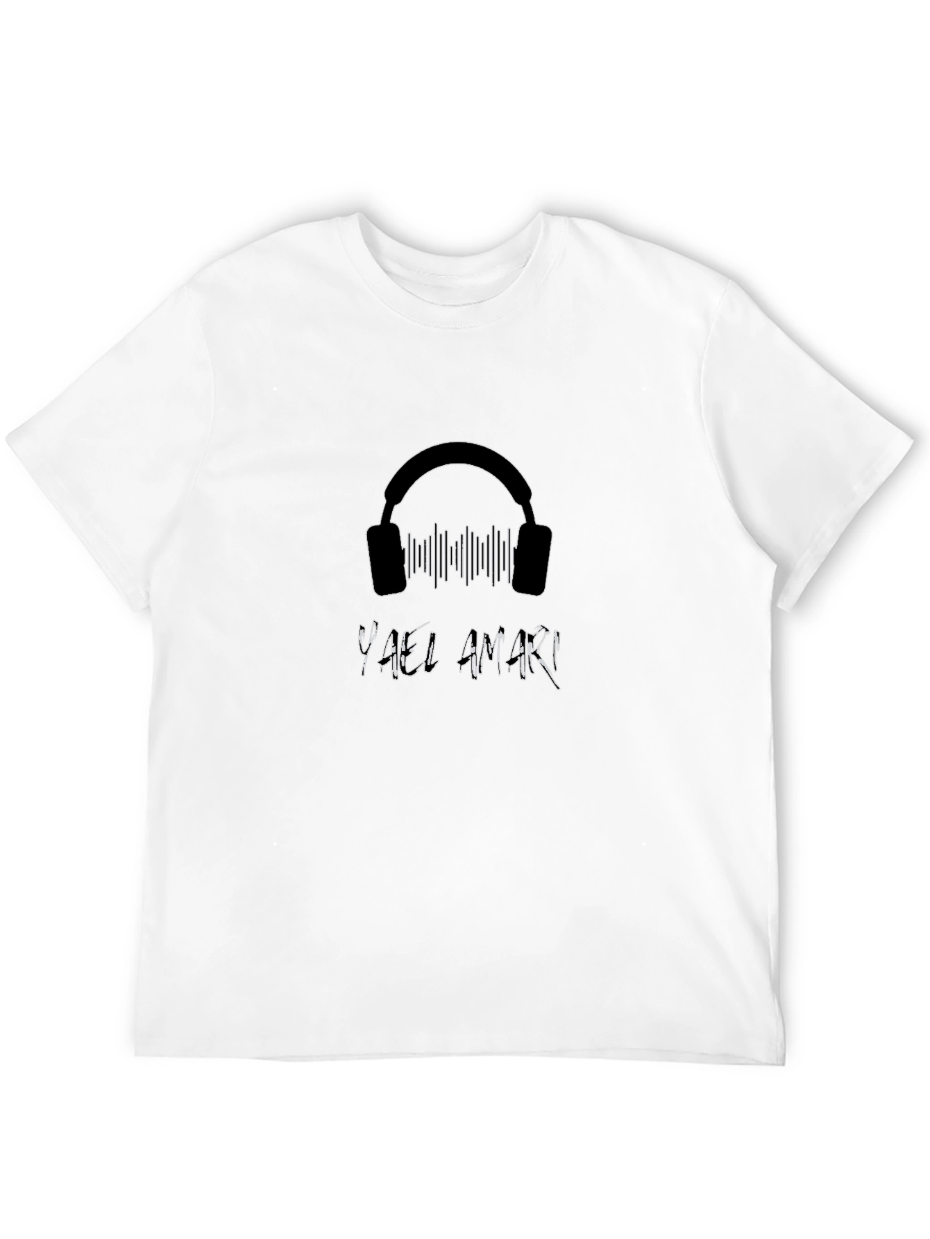 Black Yael Amaki Headphone Graphic T-Shirt view 12