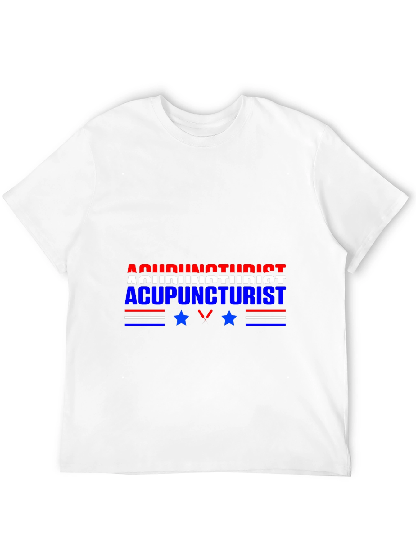Black Acupuncturist Graphic Tee - Patriotic Design view 12