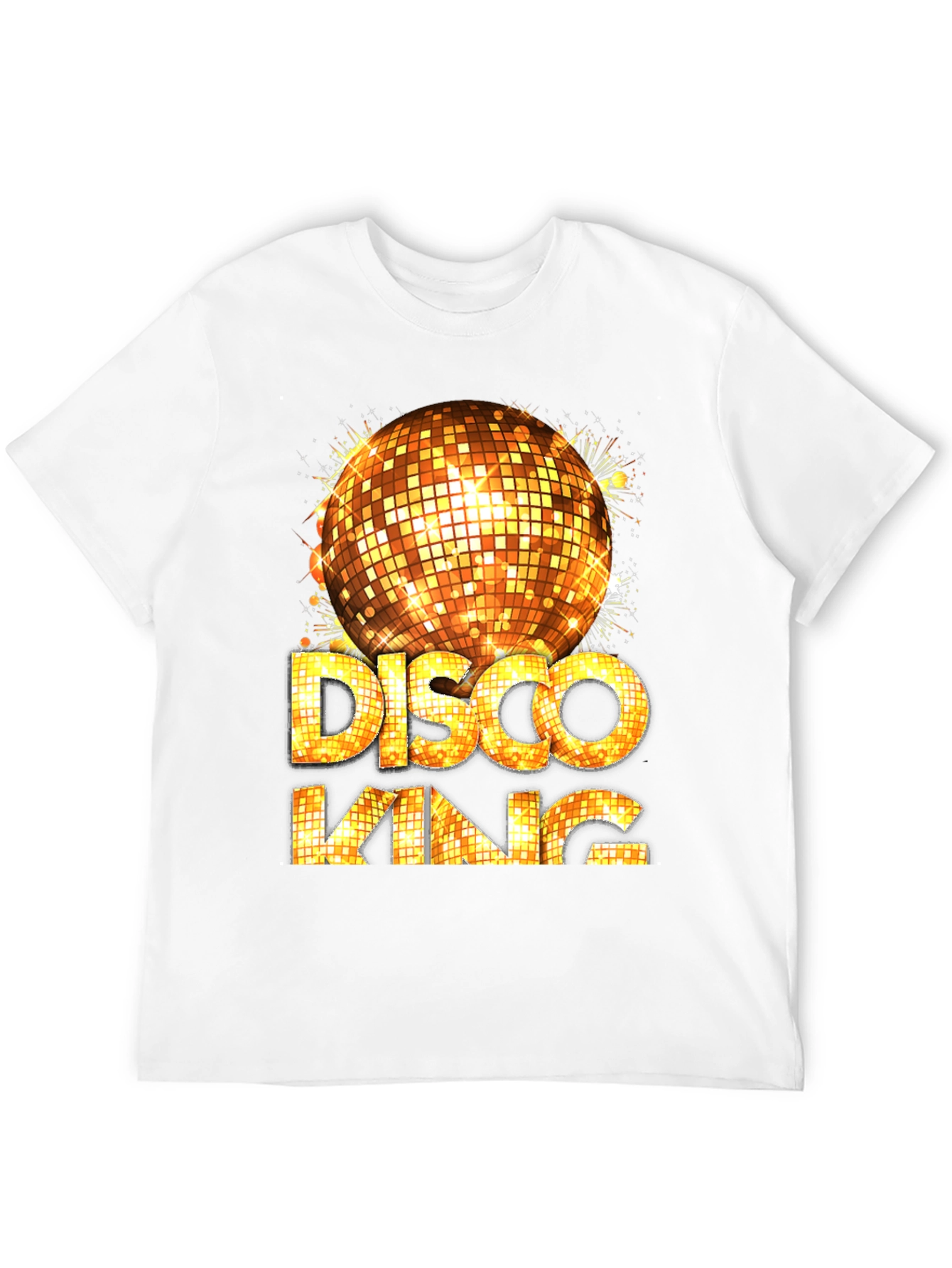 Black Disco King Graphic Tee - Men's Party Shirt view 12